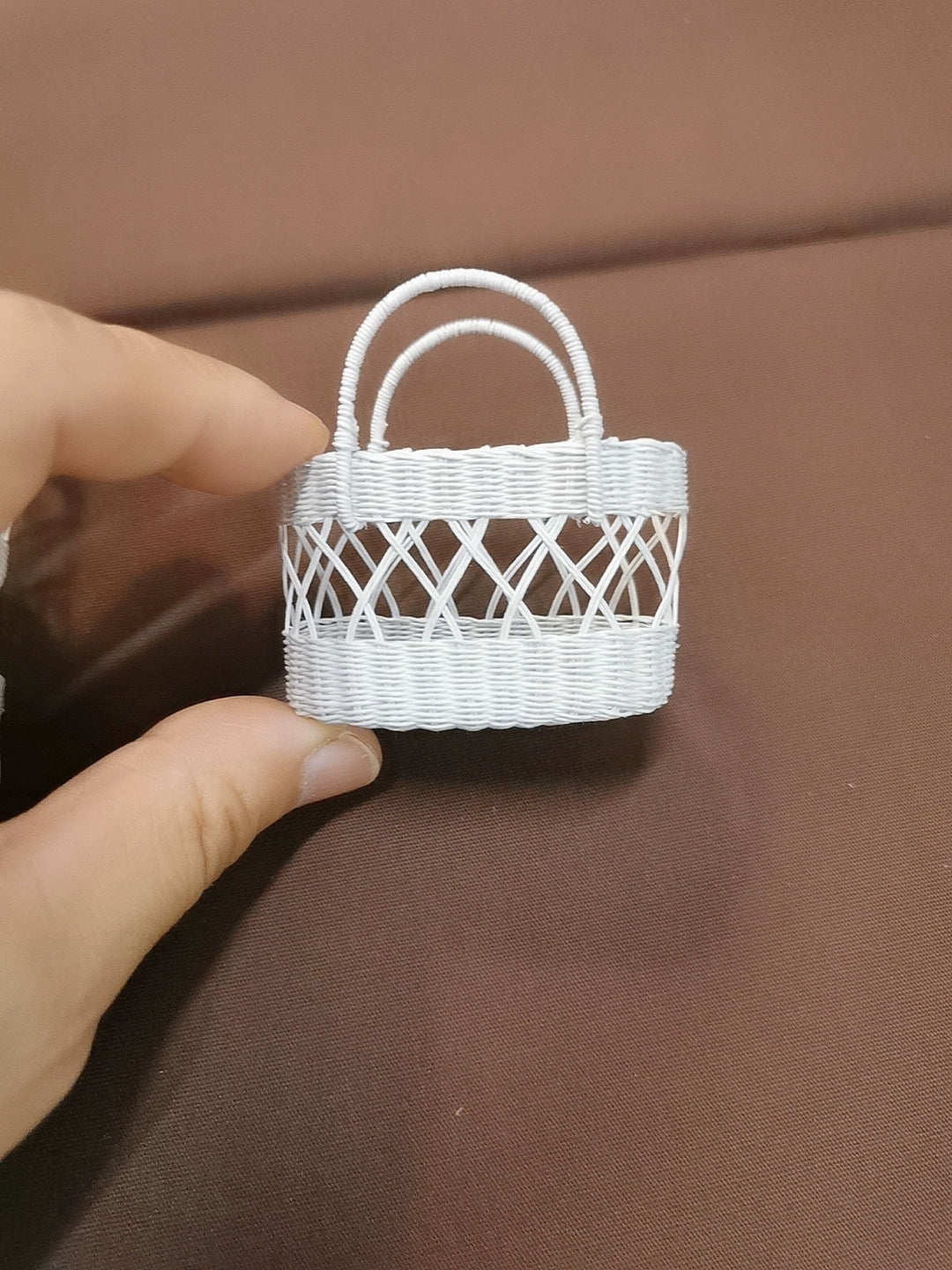 1:6 Scale Miniature Woven Basket Dollhouse Accessory For Blythe Doll Photography Prop