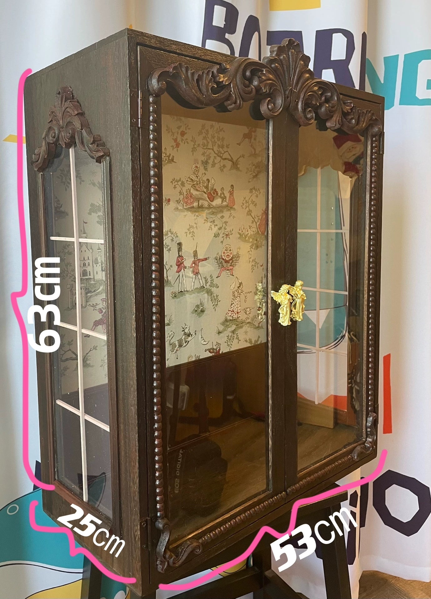 Vitrine de maison de poupée échelle 1:6 pour poupées Blythe BJD, meubles miniatures, armoire en bois personnalisée