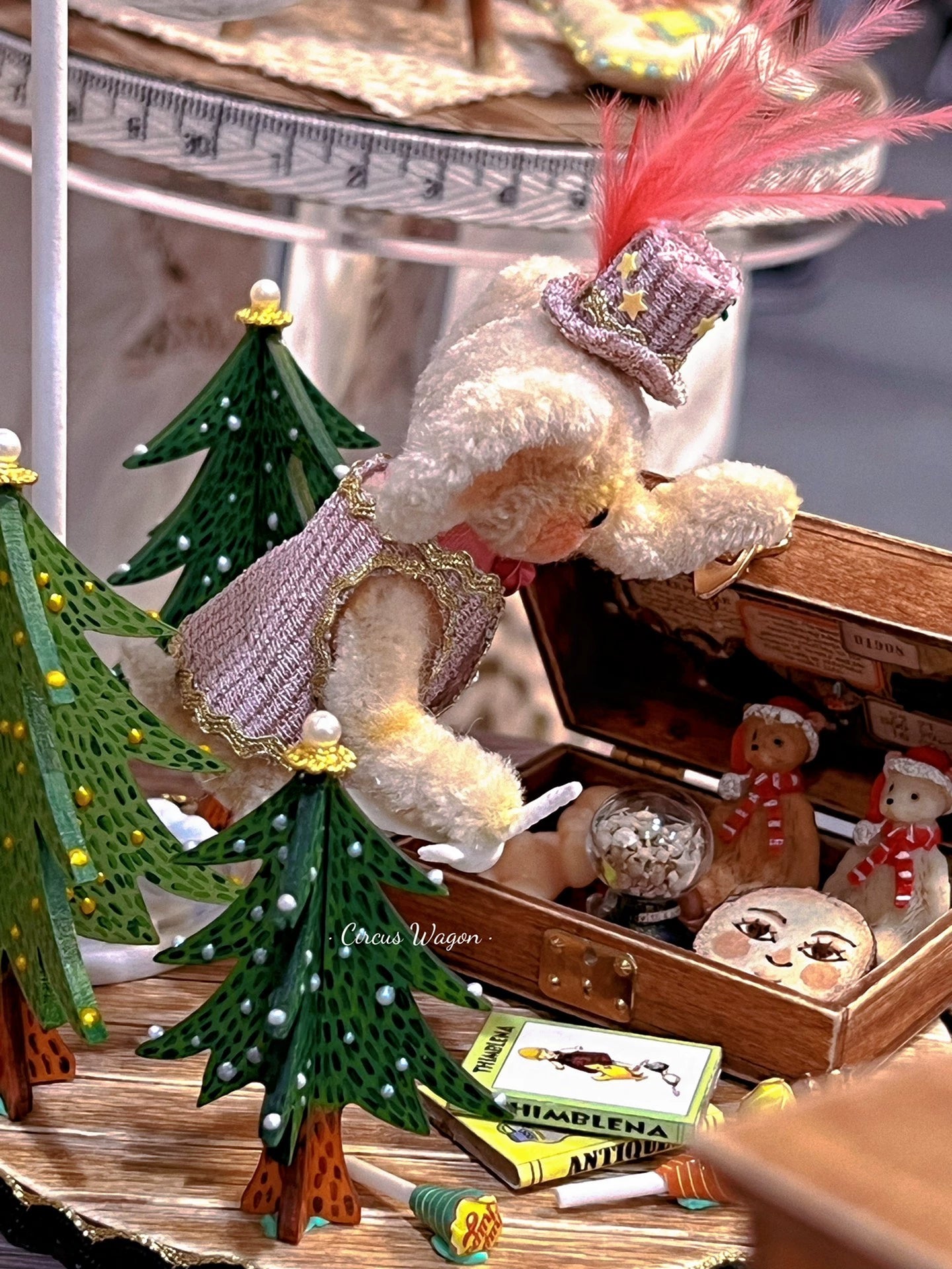 Coffre à jouets miniature à l'échelle 1:12 pour maison de poupée éléphant