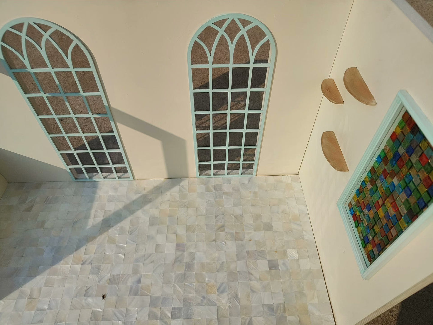 Vitrina de casa de muñecas en miniatura a escala 1:12