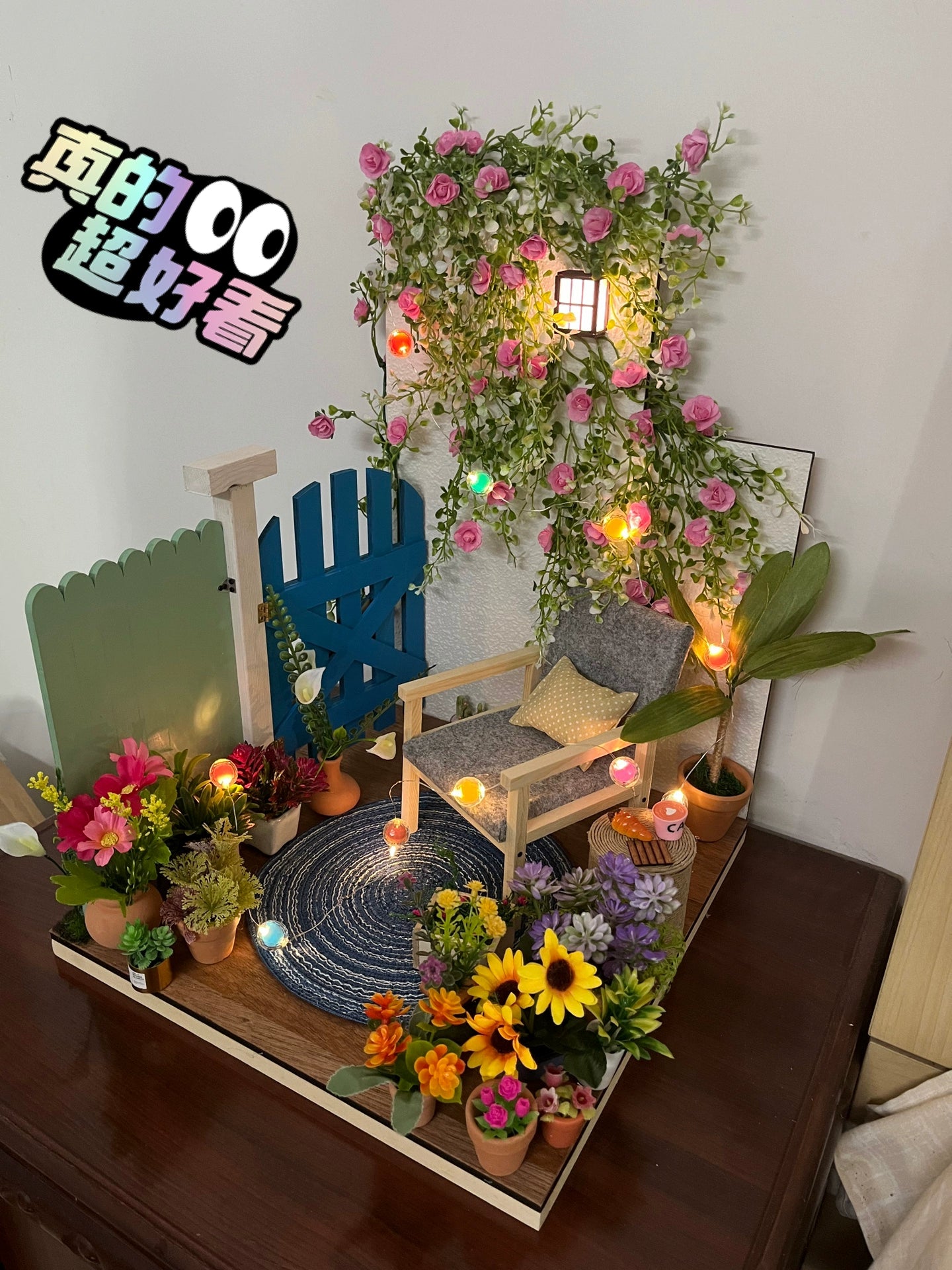 1:6 Scale Garden Photography Scene Miniature Dollhouse