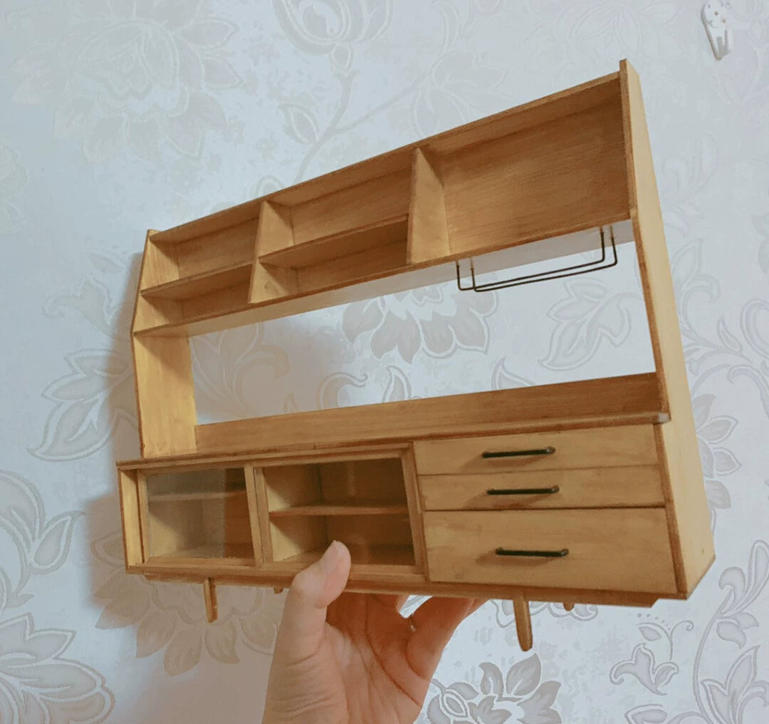 1:6 Scale 1:12 Scale Miniature Sideboard Cabinet Dollhouse Furniture Kitchen Living Room Decor