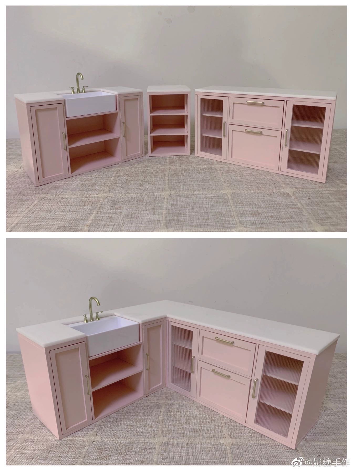 1:12 Scale Miniature Dollhouse Furniture Wooden Cabinet Bookshelf Display Shelf For Living Room