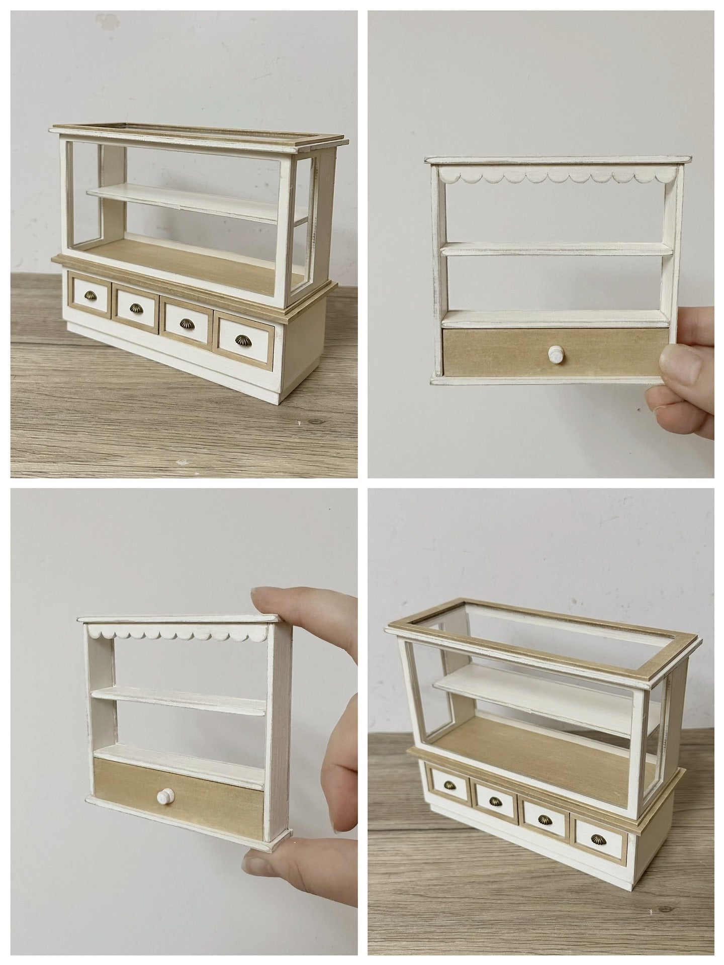 1:12 Scale Miniature Nordic Wooden Cabinet For Blythe Dollhouse Furniture
