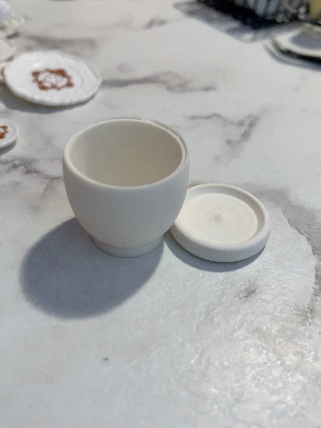 1:12 Scale Miniature Clay Pot Dollhouse Decor Accessory For Miniature Display