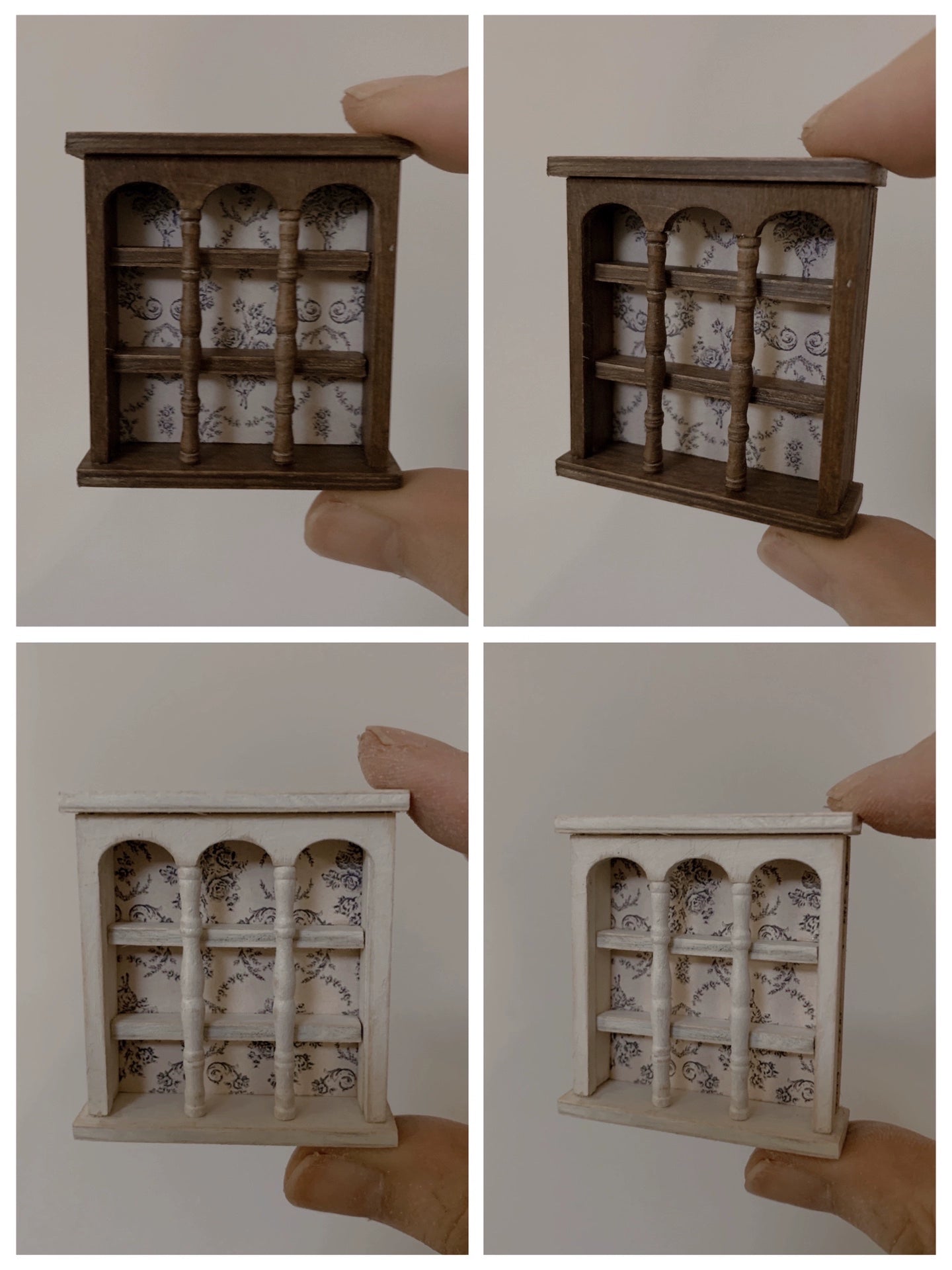 1:6 Scale Miniature Dollhouse Furniture Wall Cabinet Shelf Kitchen Storage Display Miniature Decor