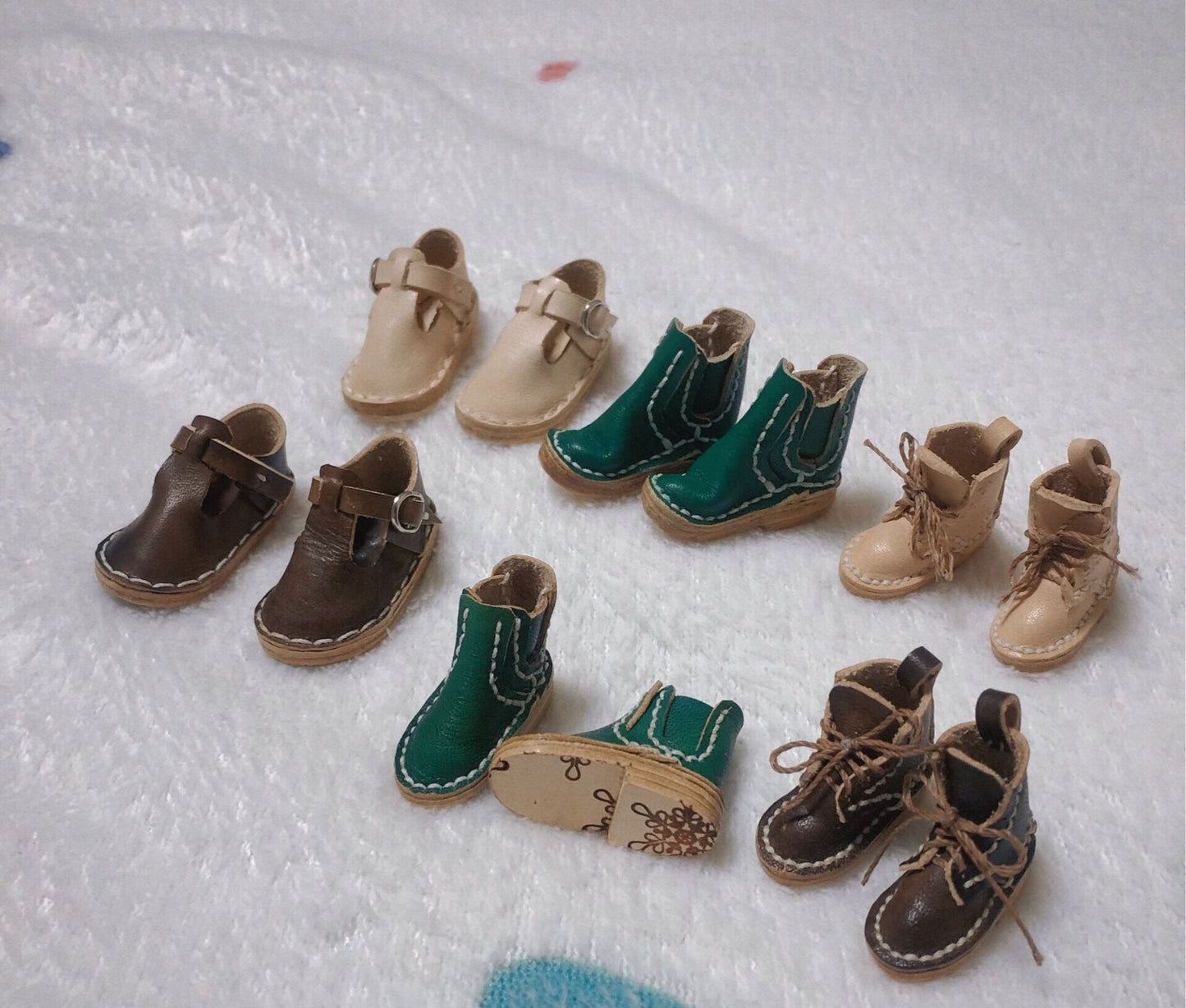 1:6 Scale BJD Doll Shoes Miniature Japanese Buckle Style Customizable Shoes