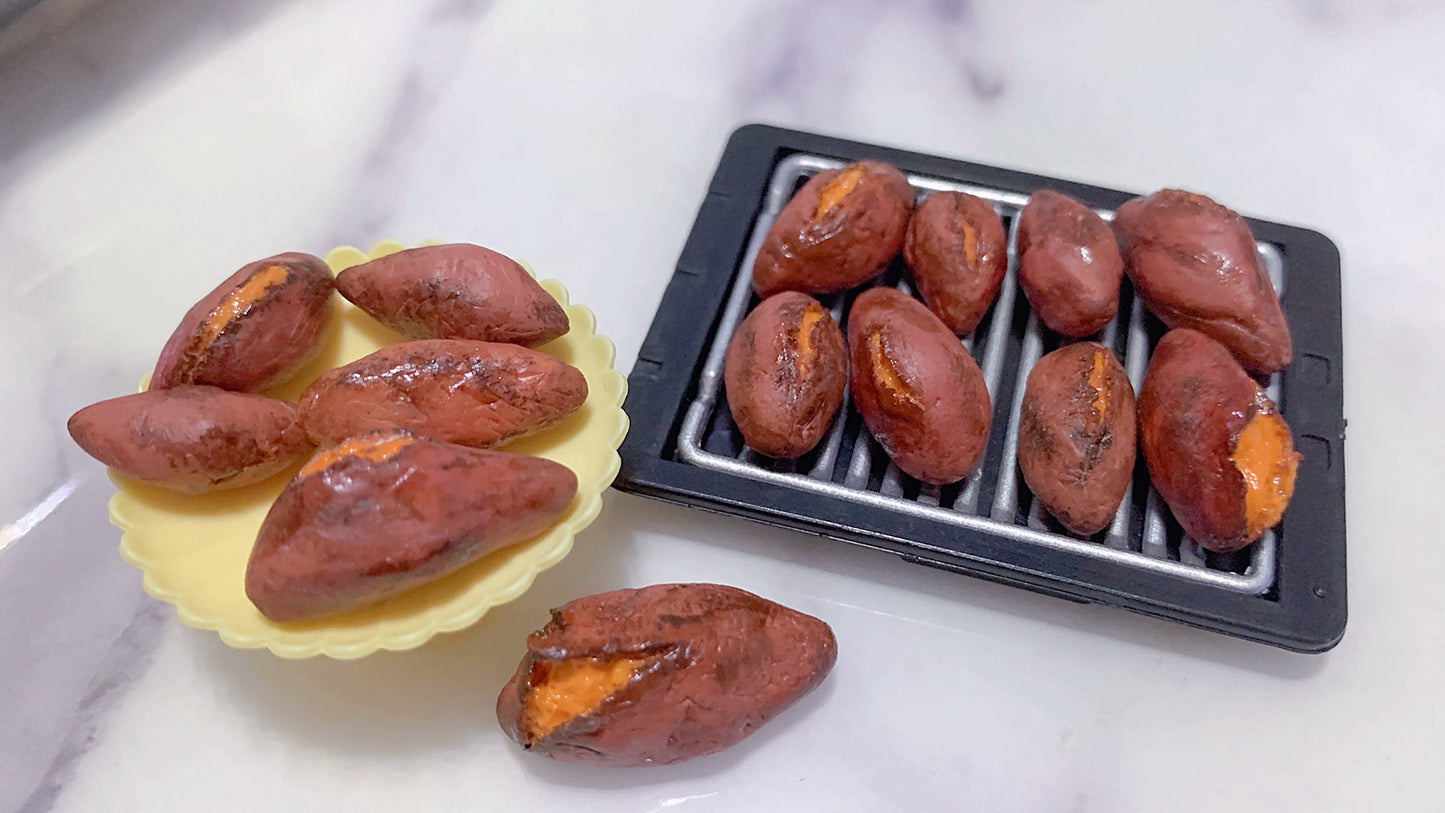 1:12 Scale Miniature Roasted Sweet Potato Dollhouse Food Accessory For Kitchen Scene