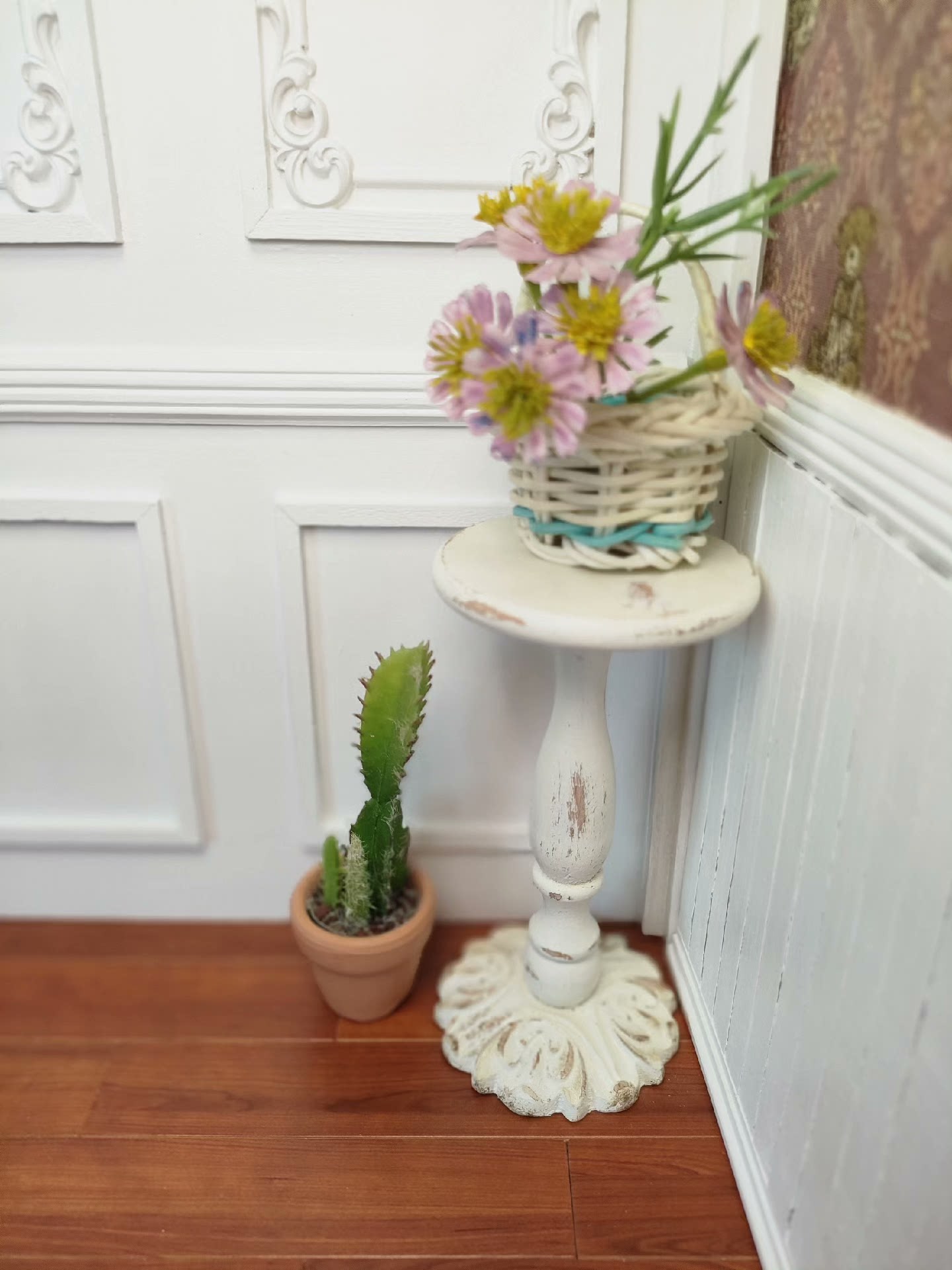 1:6 Scale Miniature Flower Stand For BJD Doll Blythe And Ob24 Dollhouse Scene