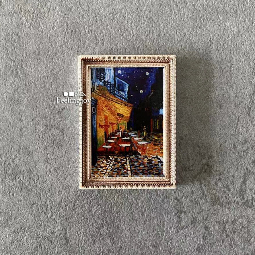 1:12 Scale Miniature Dollhouse Picture Frame Wall Art European Style DIY Miniature Painting Photo Gallery