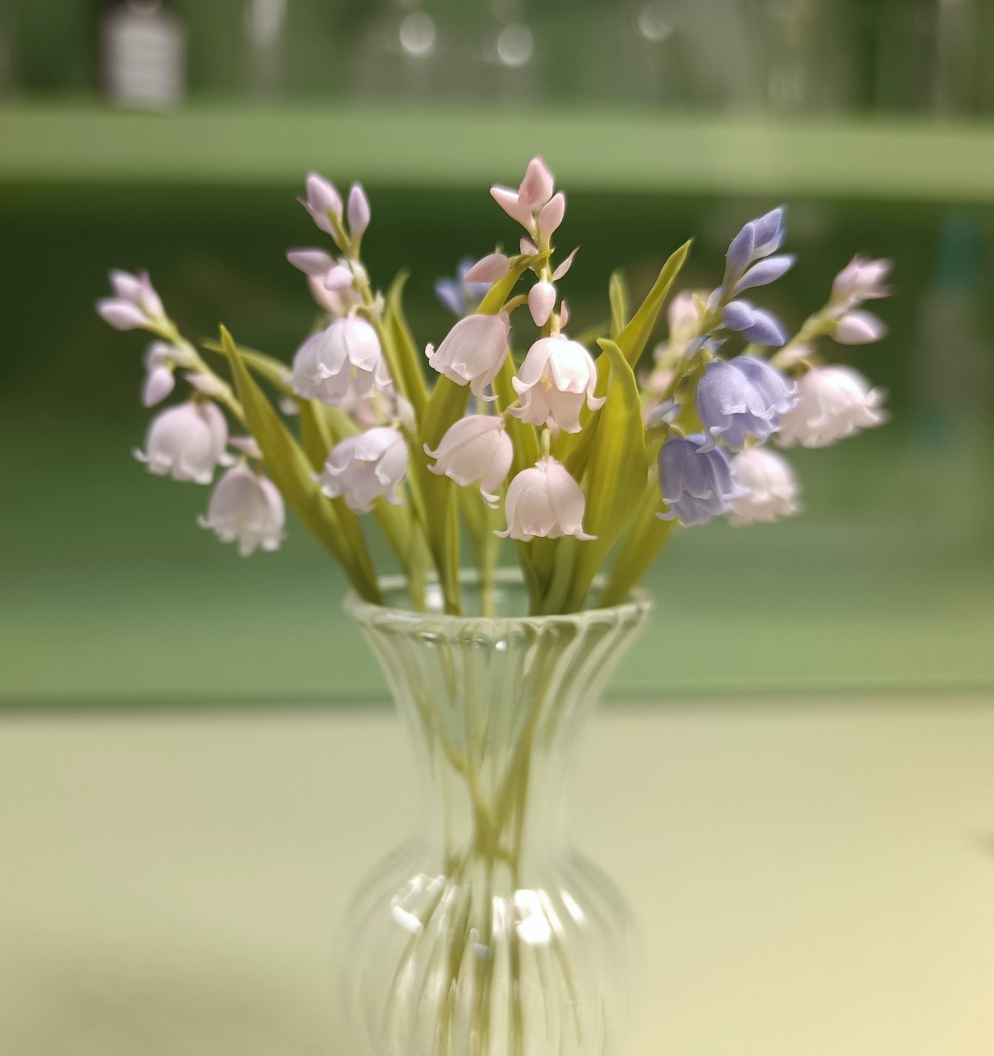 1:6 Scale Bluebell Clay Flower Miniature Dollhouse Accessory For BJD Blythe Dolls