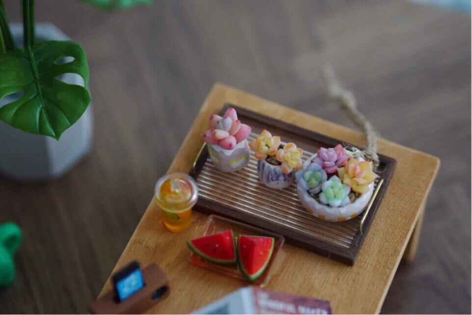 Bandeja miniatura a escala 1:6 para casa de muñecas Blythe OB11