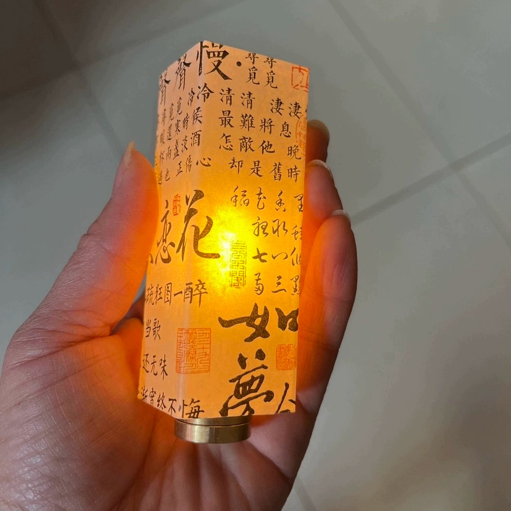 Lámpara de mesa de caligrafía china para casa de muñecas en miniatura a escala 1:12, muebles en miniatura, accesorios BJD, GSC Props