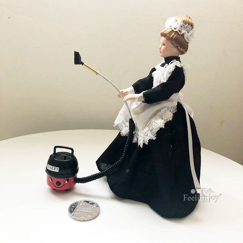 1:12 Scale Miniature Dollhouse Furniture BJD Scene Accessories Vacuum Cleaner Model Prop