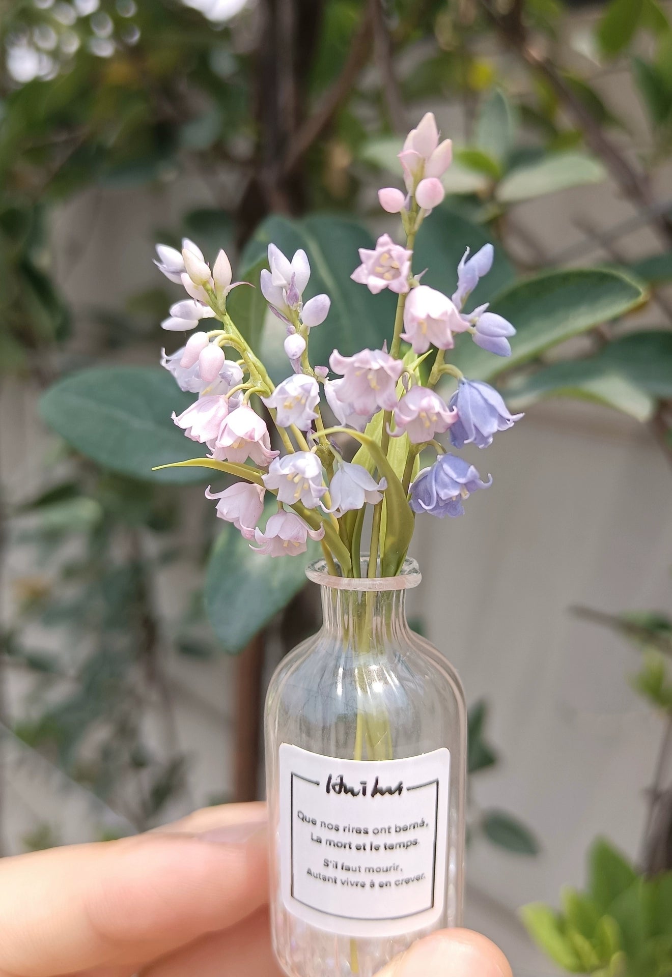 1:6 Scale Bluebell Clay Flower Miniature Dollhouse Accessory For BJD Blythe Dolls