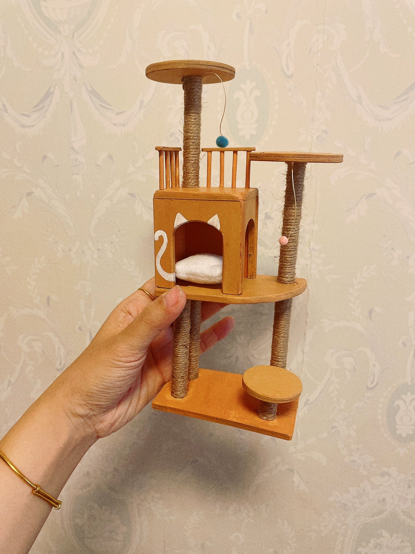 Ensemble de meubles miniatures pour maison de poupée, échelle 1:6, pour salle de jeux pour animaux de compagnie