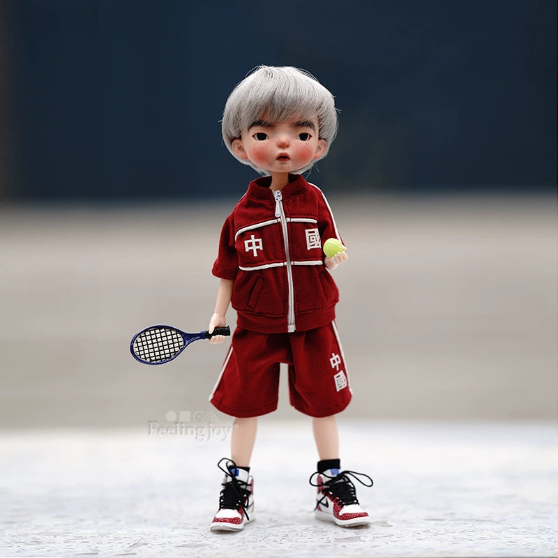 Accesorios para muñecas BJD a escala 1:6: Raqueta de tenis en miniatura y zapatillas para Blythe y figuras de acción.