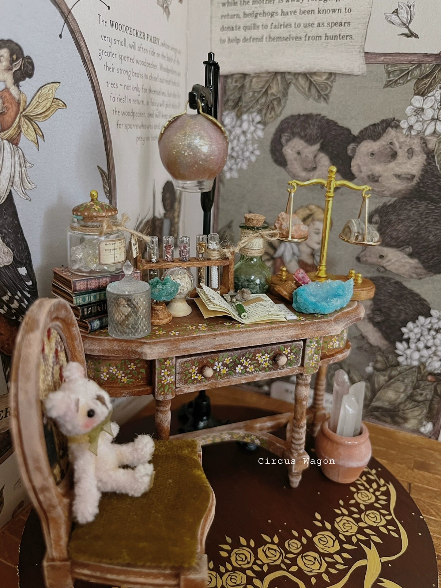1:12 Scale Miniature Scholar Study Desk Miniature Dollhouse Furniture