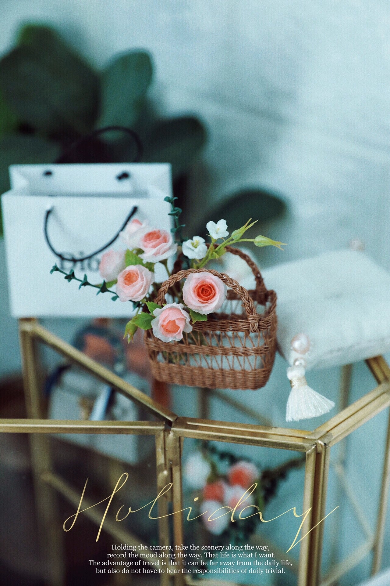 1:6 Scale Miniature Woven Basket Dollhouse Accessory For Blythe Doll Photography Prop