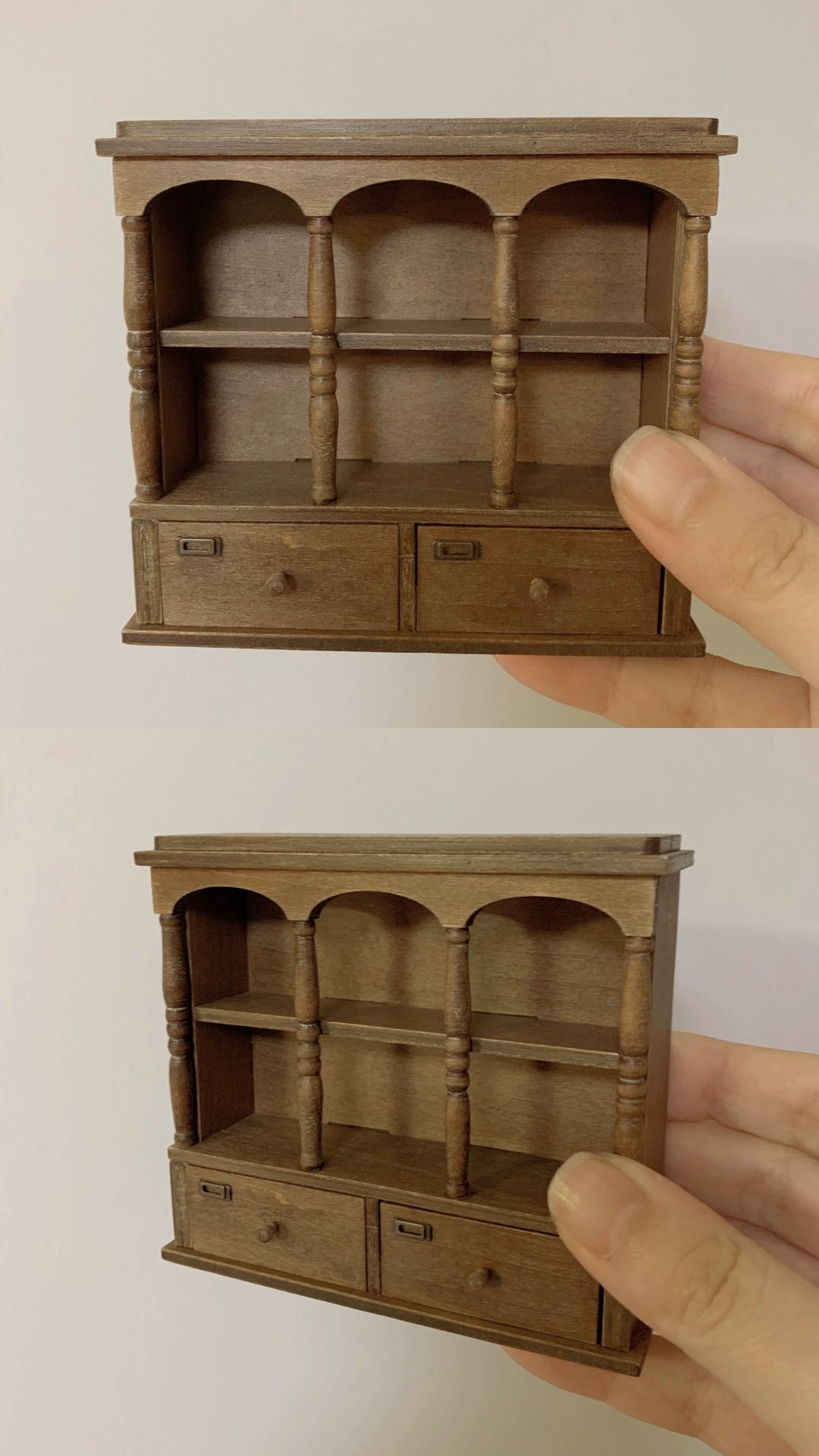1:6 Scale Miniature Dollhouse Wooden Cabinet Wall Shelf Cupboard Dish Rack Retro Kitchen Furniture For Blythe Doll