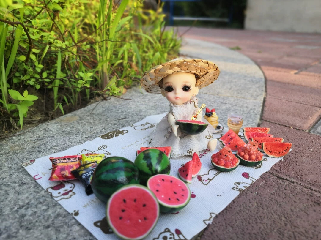 1:12 Scale Miniature Watermelon Fruit Dollhouse Accessory