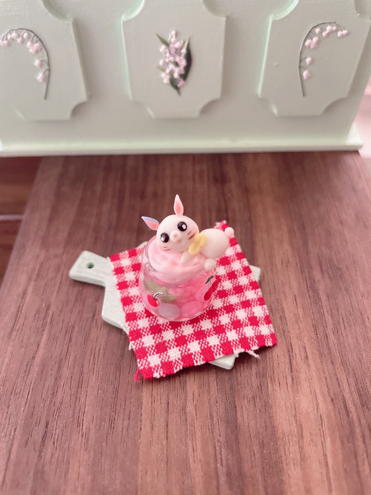 1:12 Scale Miniature Dollhouse Cake Shop Scene With Cute Drink Series Miniature Clay Food Miniature Furniture