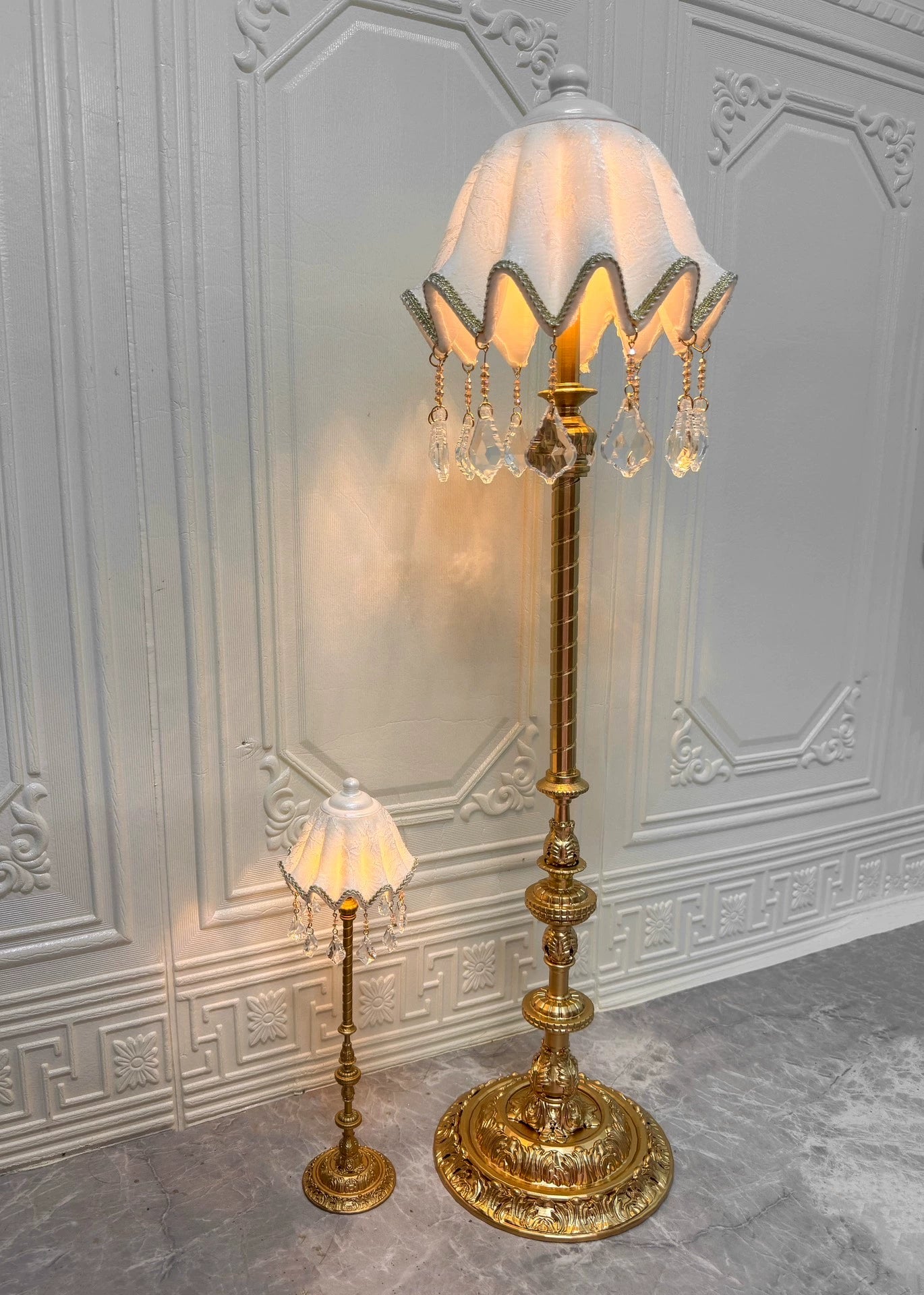 Lampadaire classique miniature à l'échelle 1:6 pour maison de poupée BJD Blythe OB11