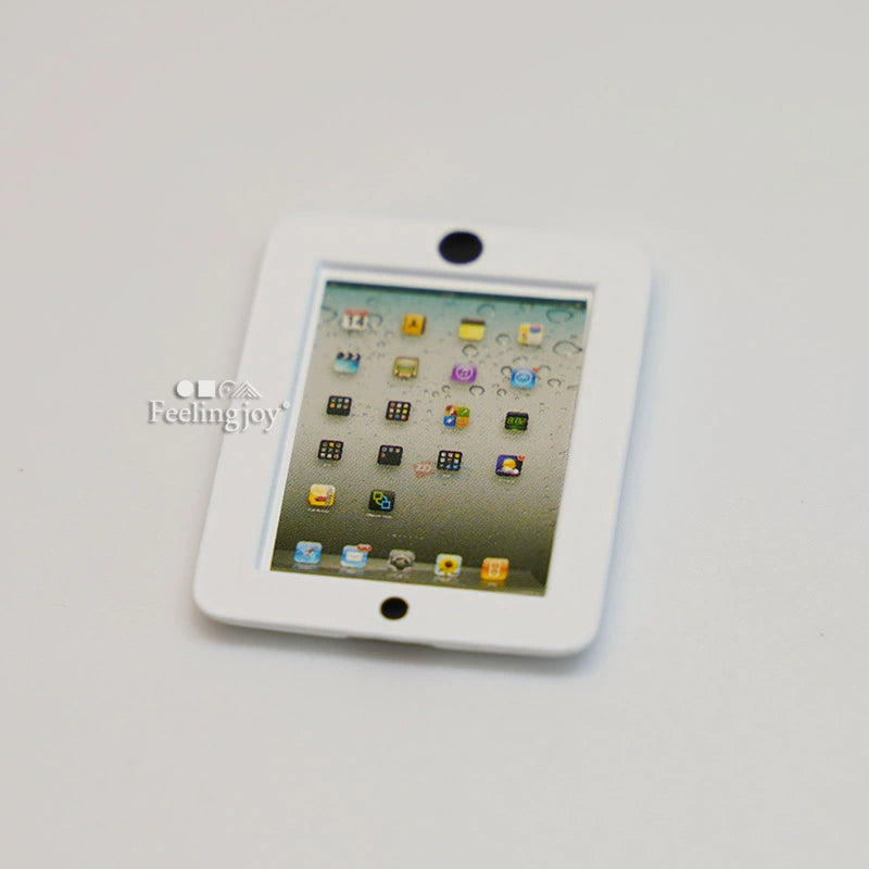 Tablette miniature en métal à l'échelle 1:6, accessoire pour meubles miniatures de maison de poupée BJD