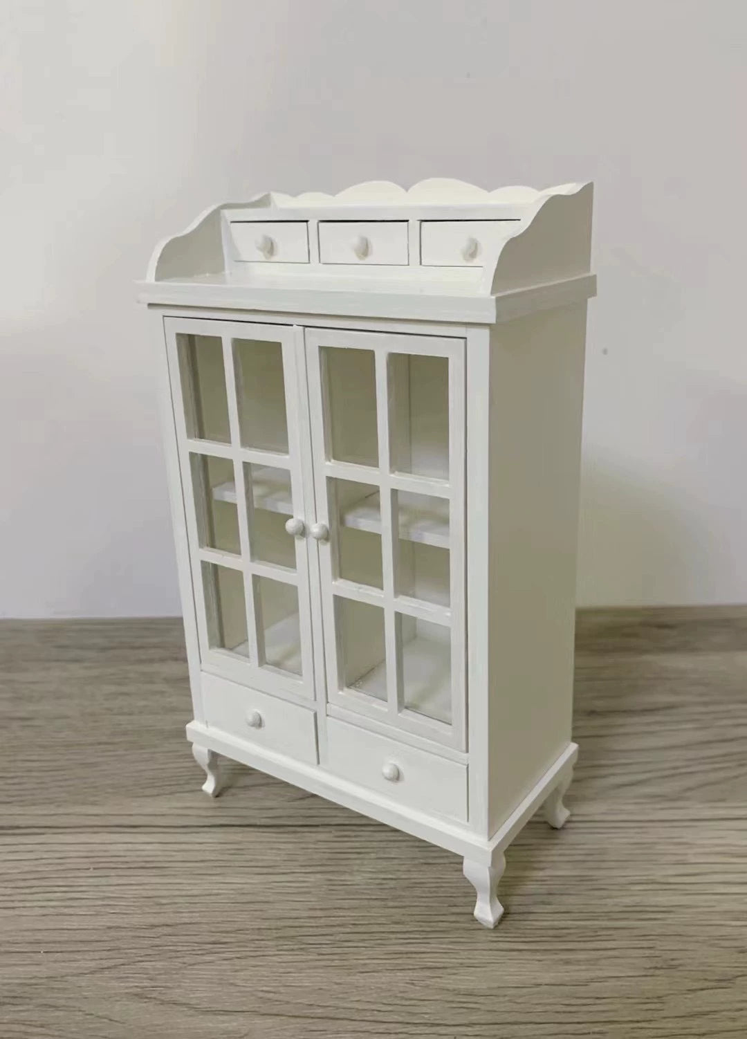 1:6 Scale 1:12 Scale Miniature Dollhouse Furniture Wooden Cabinet Wardrobe Sideboard Vintage Style
