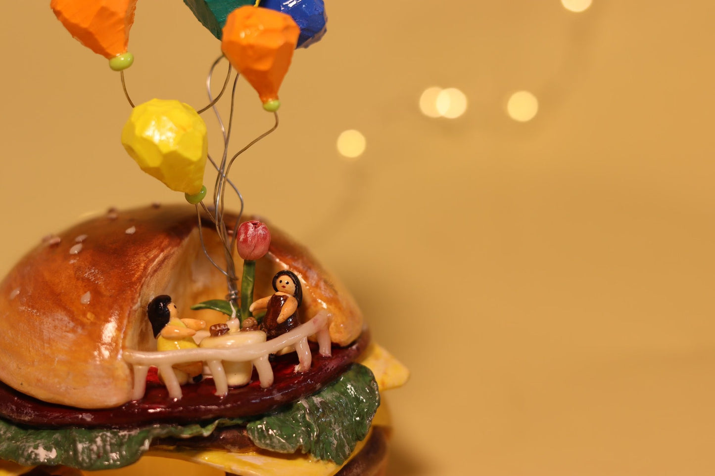 Boutique de hamburgers miniature à l'échelle 1:12, accessoire pour maison de poupée, scène de restaurant de restauration rapide