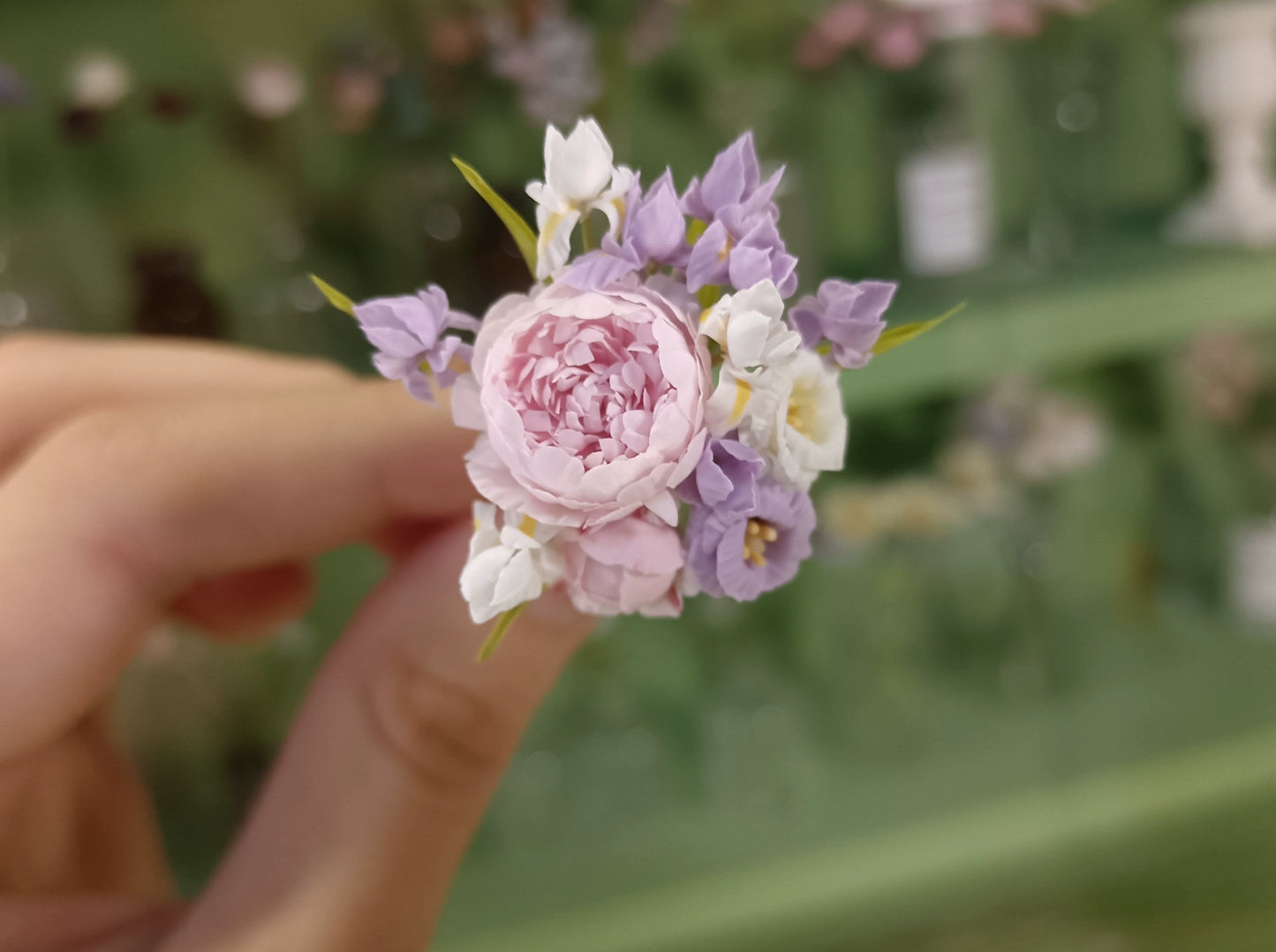 1:6 Scale Miniature Clay Flower Bouquet BJD Doll Accessory Blythe Doll Display