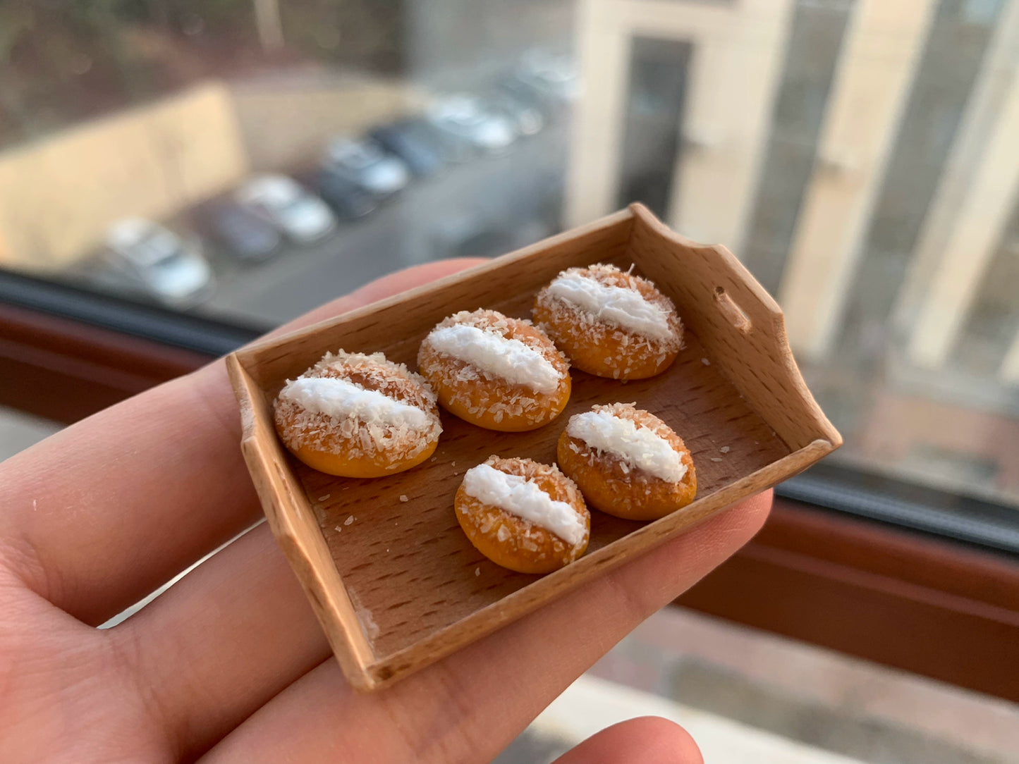 1:12 Scale Miniature Bread Set French Baguette Brioche Cream Bread Soft Clay Miniature Food Dollhouse Accessory