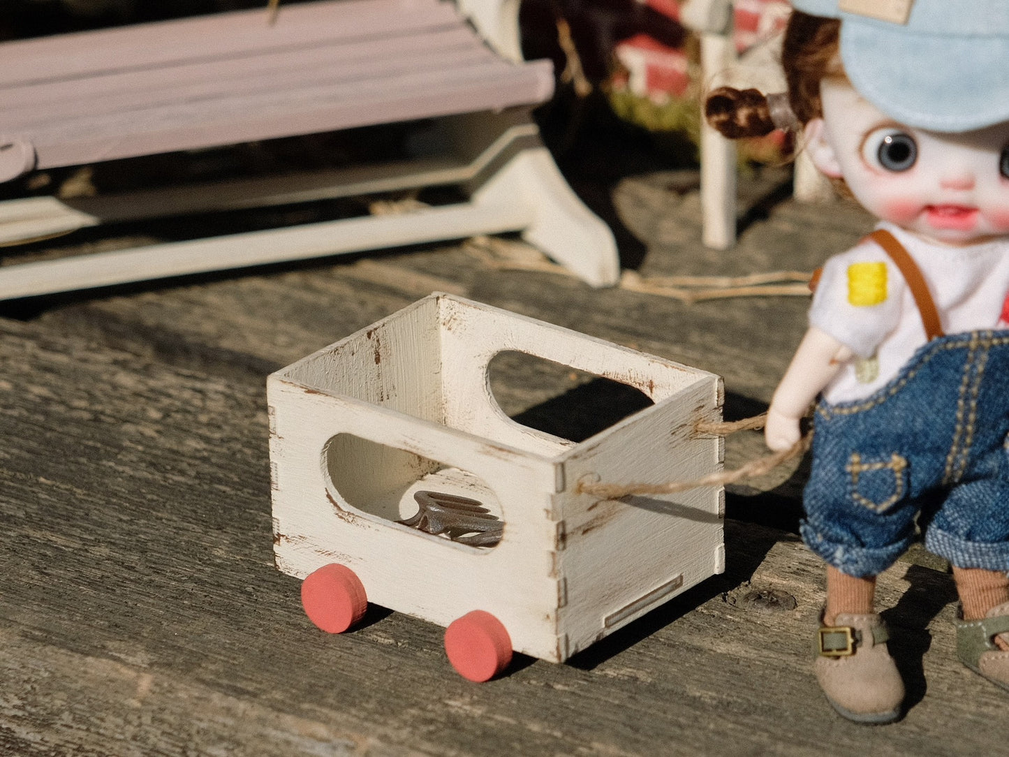 Kit de materiales en miniatura para armar: Caja de remolque pequeña