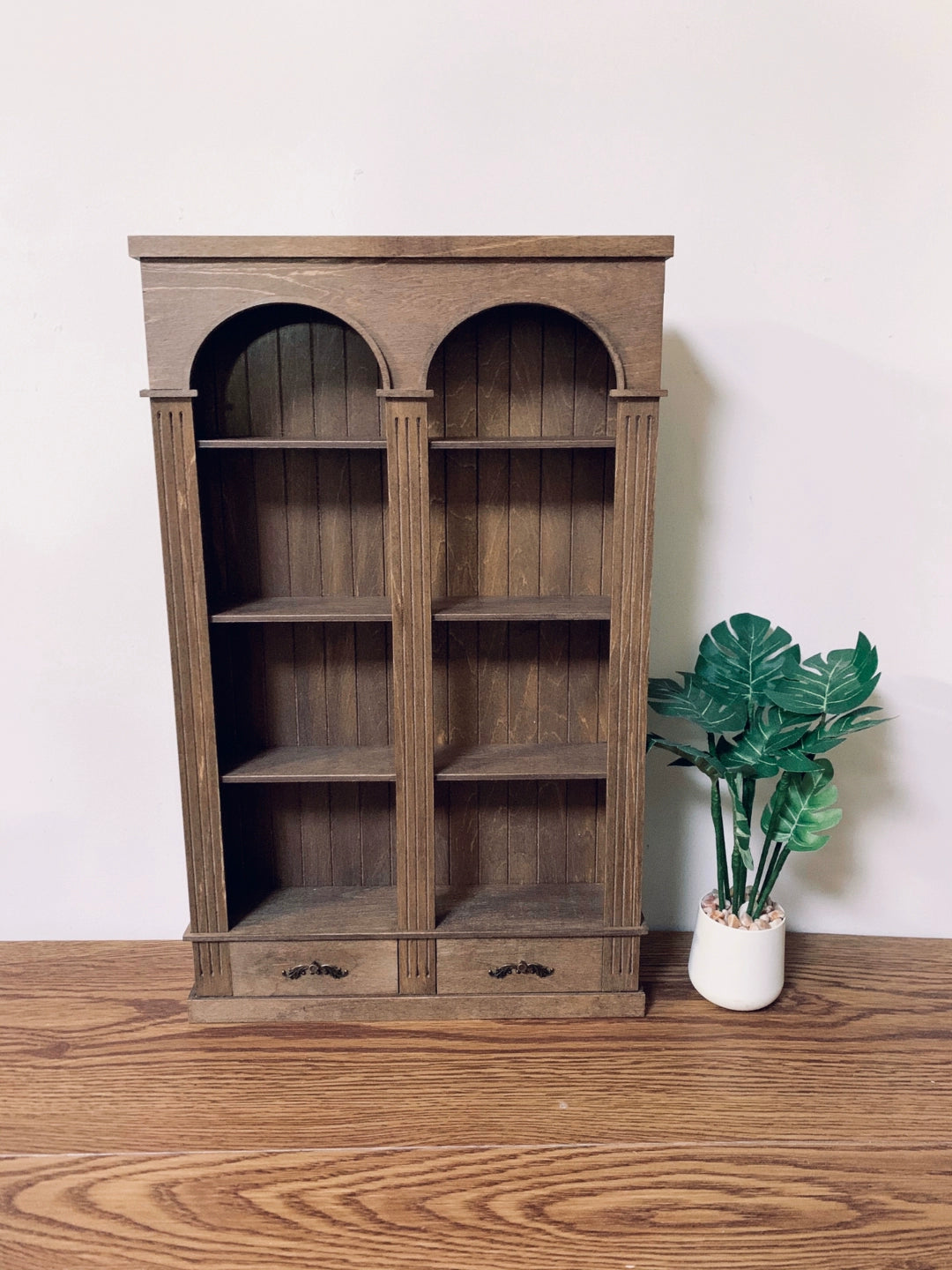 1:6 Scale Wooden Cabinet Bookcase Shelf Miniature Dollhouse Furniture For Blythe Dolls