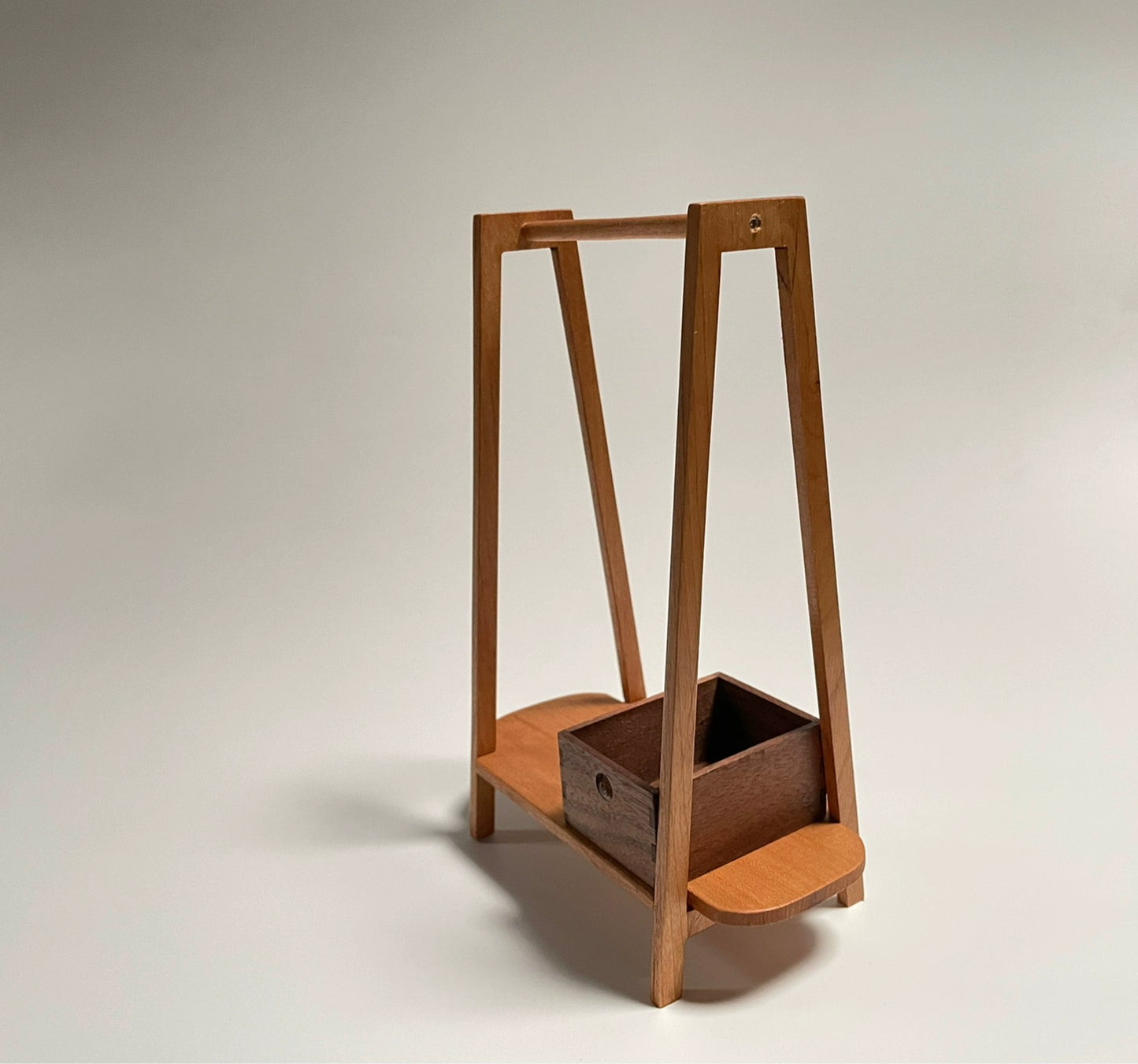 1:6 Scale Cherry Wood Hanger Miniature Dollhouse Furniture