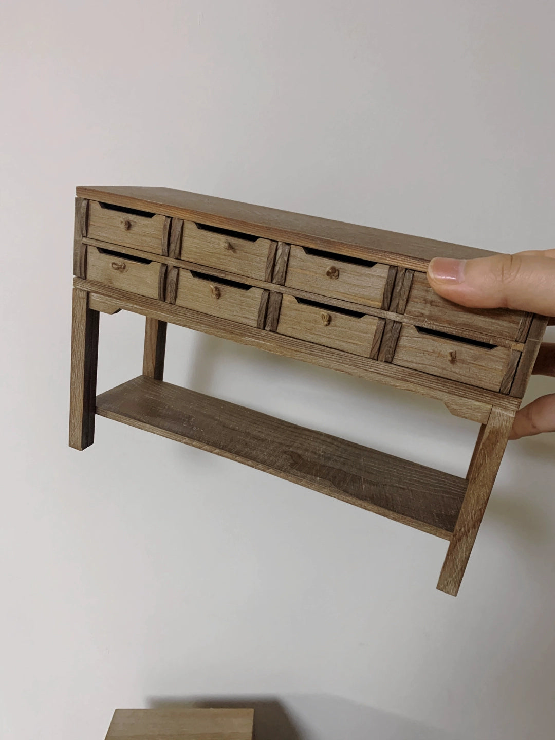 1:6 Scale Vintage Distressed Wooden Cabinet Bookshelf Sideboard Miniature Dollhouse Furniture For Blythe Dolls
