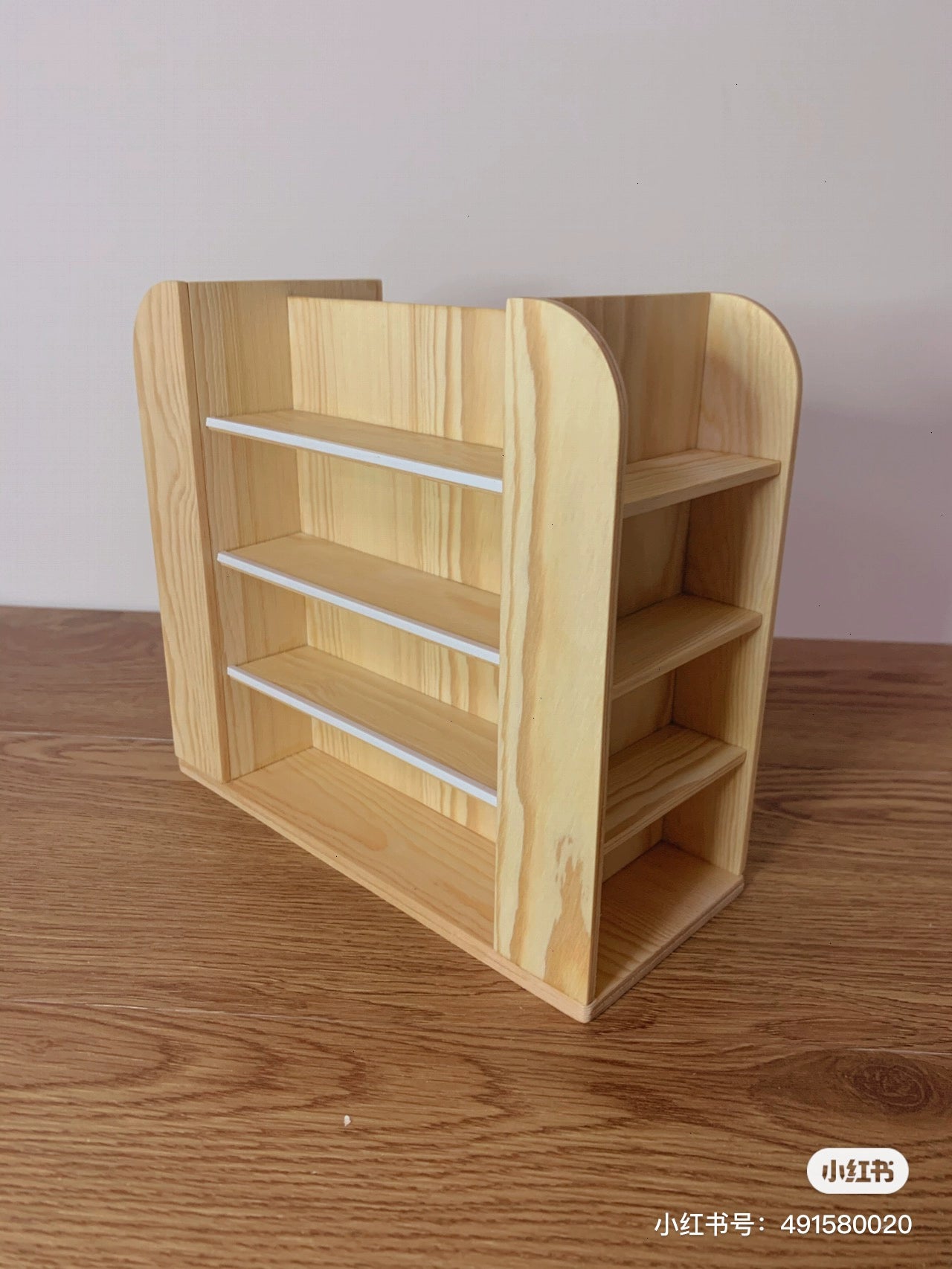 1:12 Scale Custom Wooden Supermarket Shelf Miniature Dollhouse Furniture Display Cabinet Pine Wood Effect
