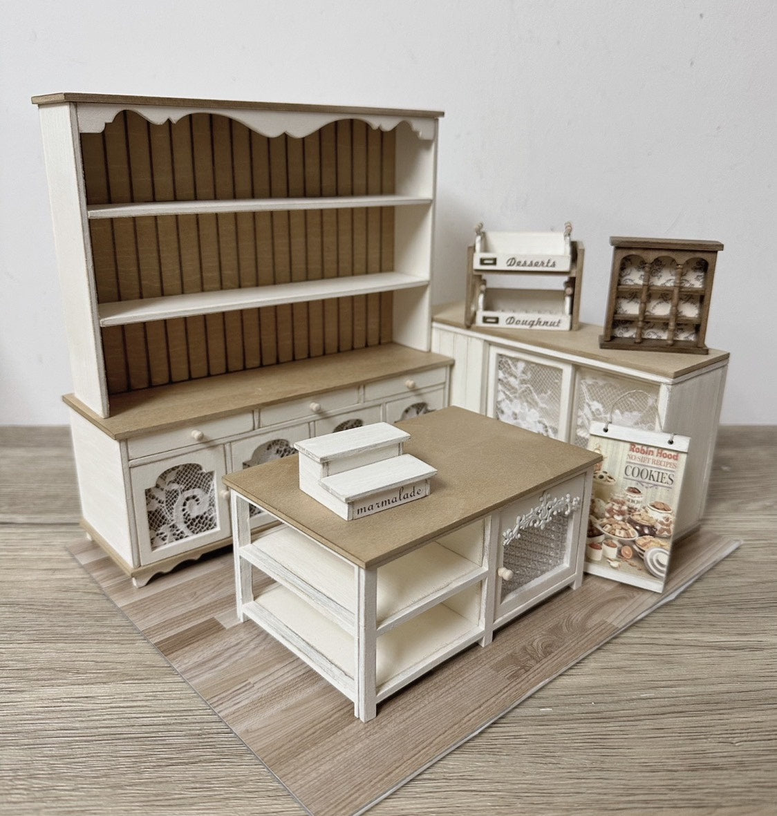 1:6 Scale Miniature Nordic Style Wooden Cabinet Dollhouse Furniture For Blythe And Ob11 Dolls