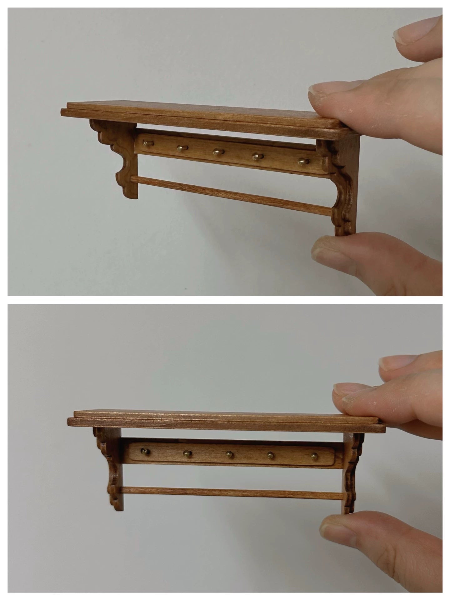 1:12 Scale Miniature Dollhouse Furniture Wooden Shelf For Blythe Dolls OB11