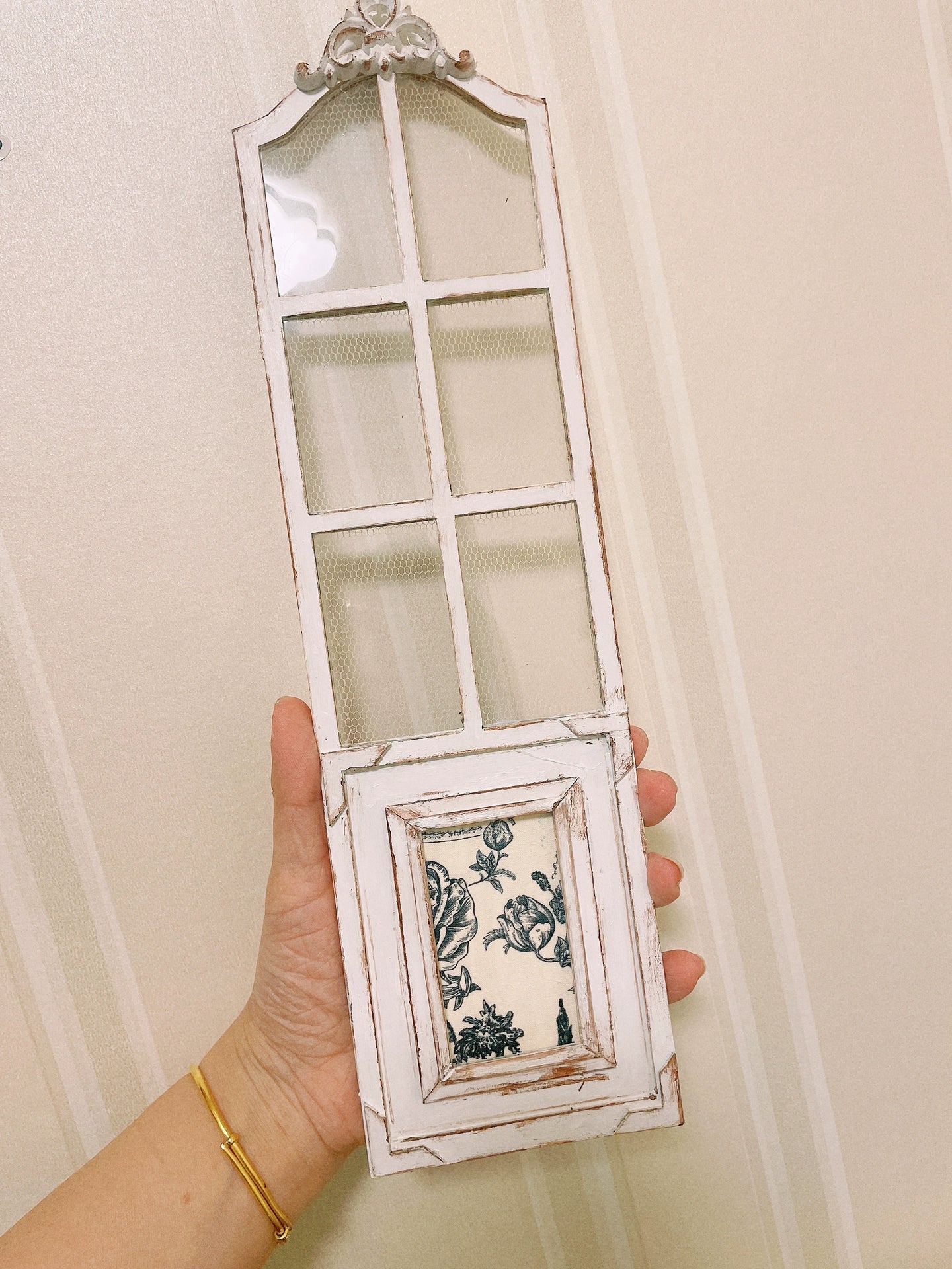 1:6 Scale Miniature Dollhouse Background Hand Painted Vintage Folding Screen For Blythe Doll Photography