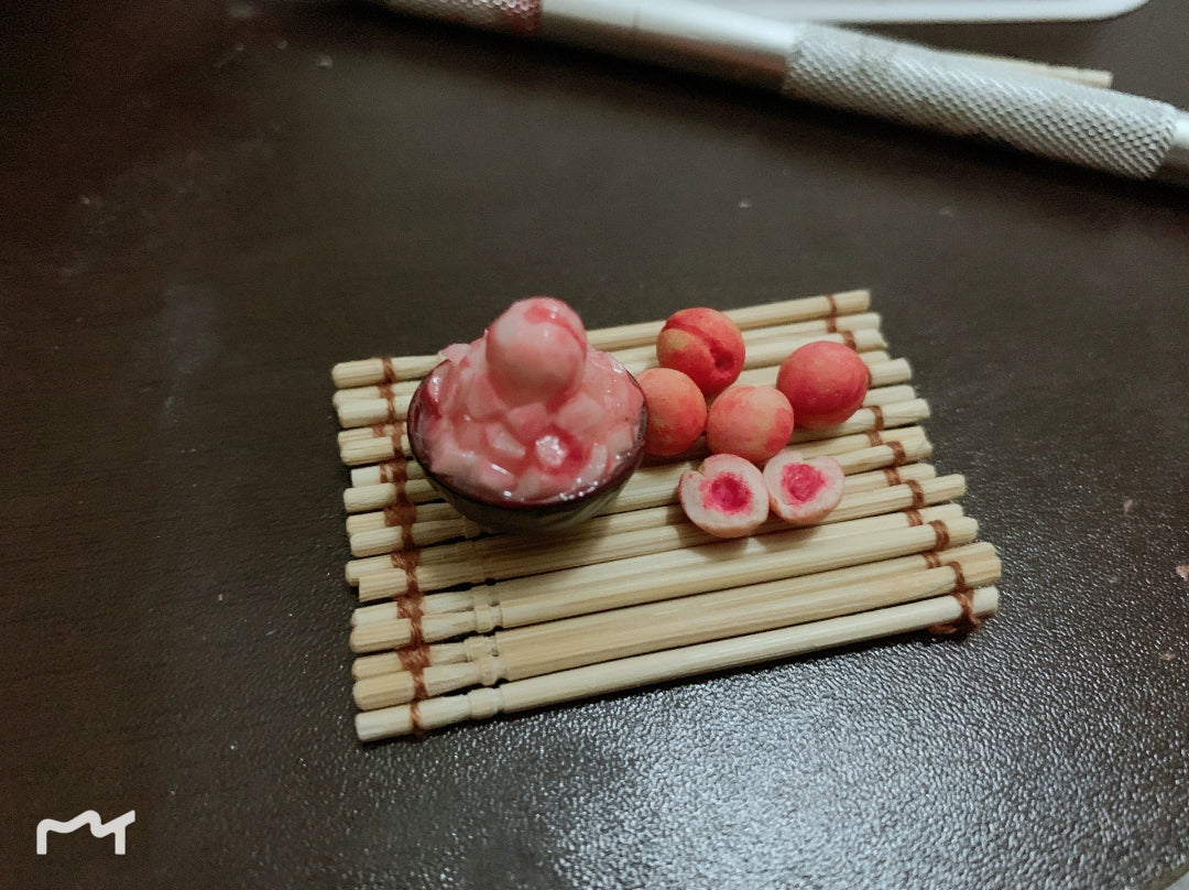 1:12 Scale Miniature Watermelon Smoothie And Peach Smoothie Handmade With Imported Polymer Clay