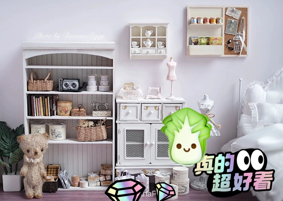 Mueble de madera en miniatura para casa de muñecas BJD, Blythe, Holala, a escala 1:6