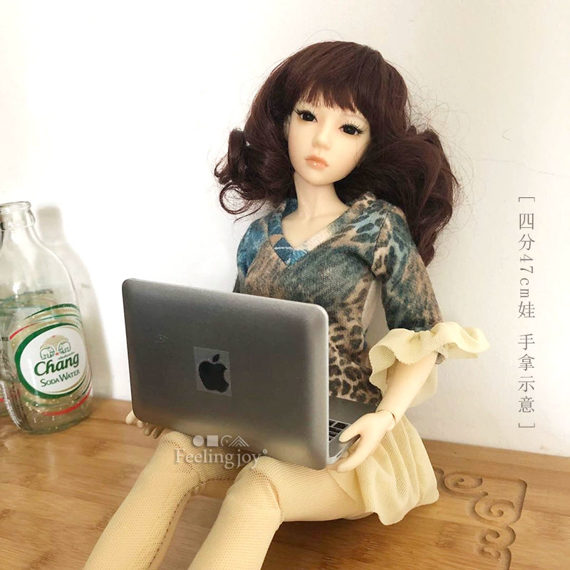 Accessoires pour poupées BJD, échelle 1:6 et 1:12, figurines d'action Blythe, accessoires de scène miniatures à faire soi-même, modèle d'ordinateur portable, meubles de maison de poupée miniatures