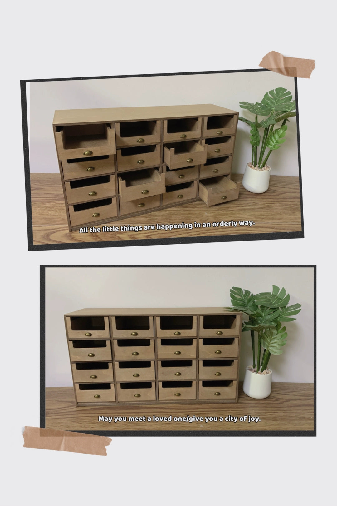 1:6 Scale 1:12 Scale Vintage Distressed Wooden Drawer Cabinet Miniature Dollhouse Furniture For Blythe Dolls