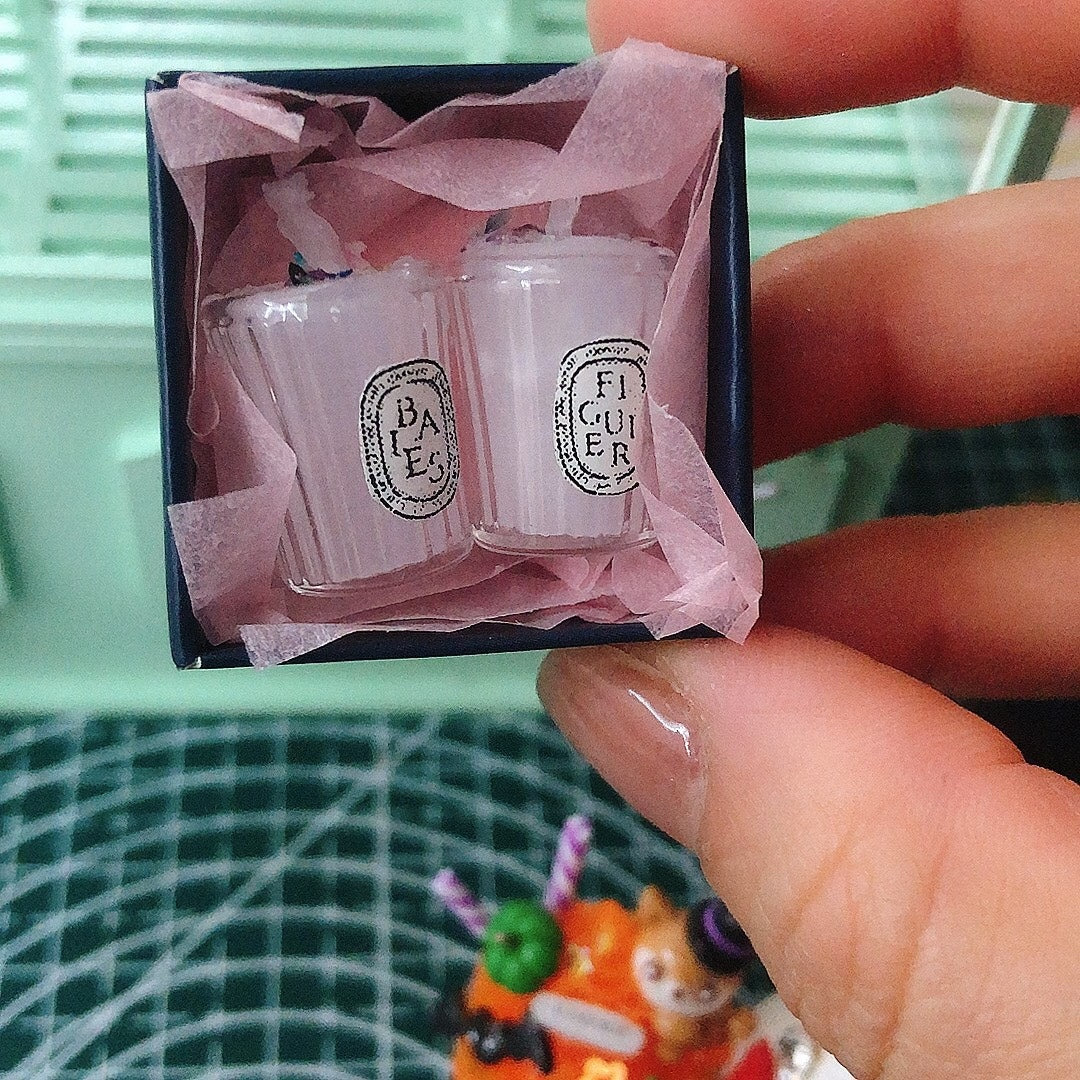 Velas perfumadas de arcilla en miniatura a escala 1:12, accesorios para casas de muñecas
