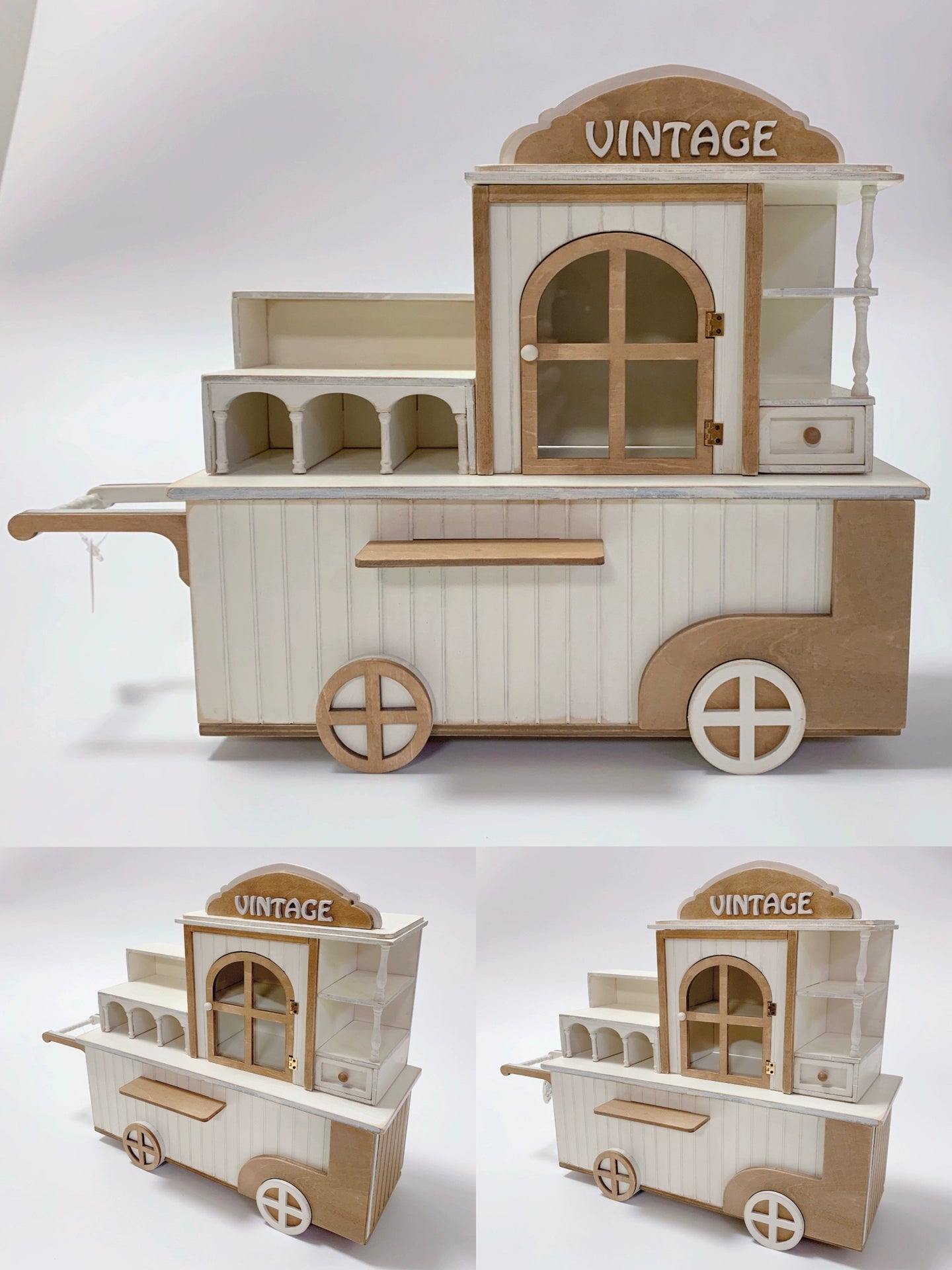 1:6 Scale 1:12 Scale Blythe Food Truck Miniature Dollhouse Kitchen Cart Play Room Accessory