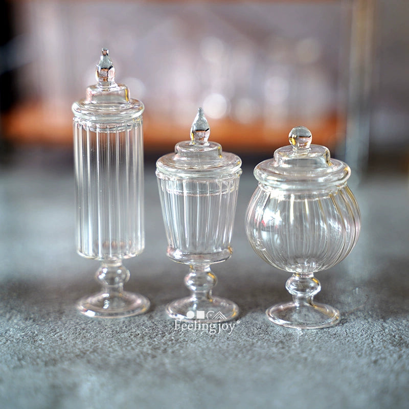 Botellas de vidrio en miniatura a escala 1:6, jarrones, vajilla, accesorios para casa de muñecas, accesorios para escenas BJD y Blythe.