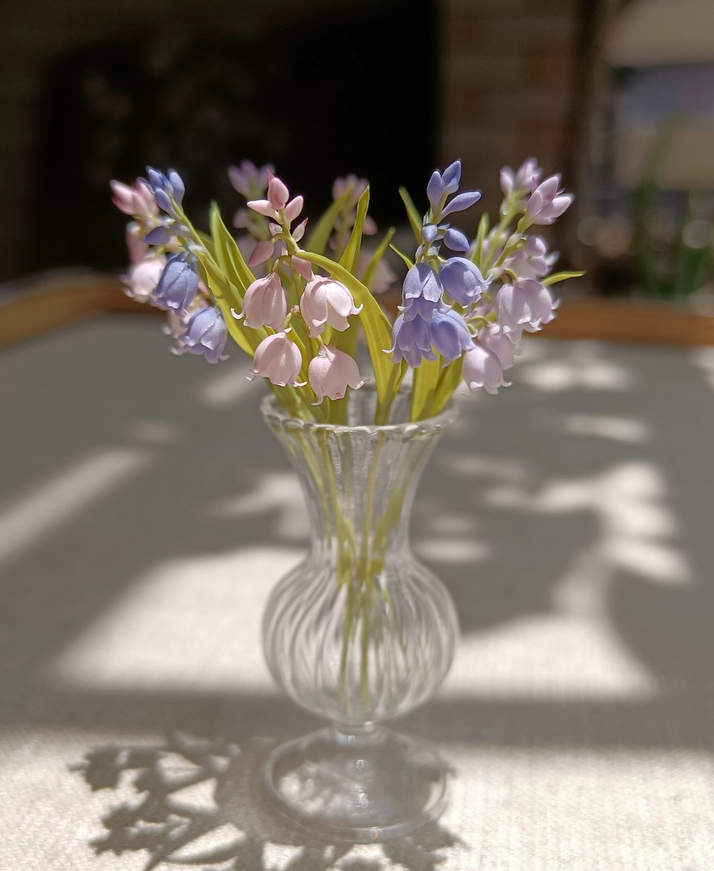 1:6 Scale Bluebell Clay Flower Miniature Dollhouse Accessory For BJD Blythe Dolls