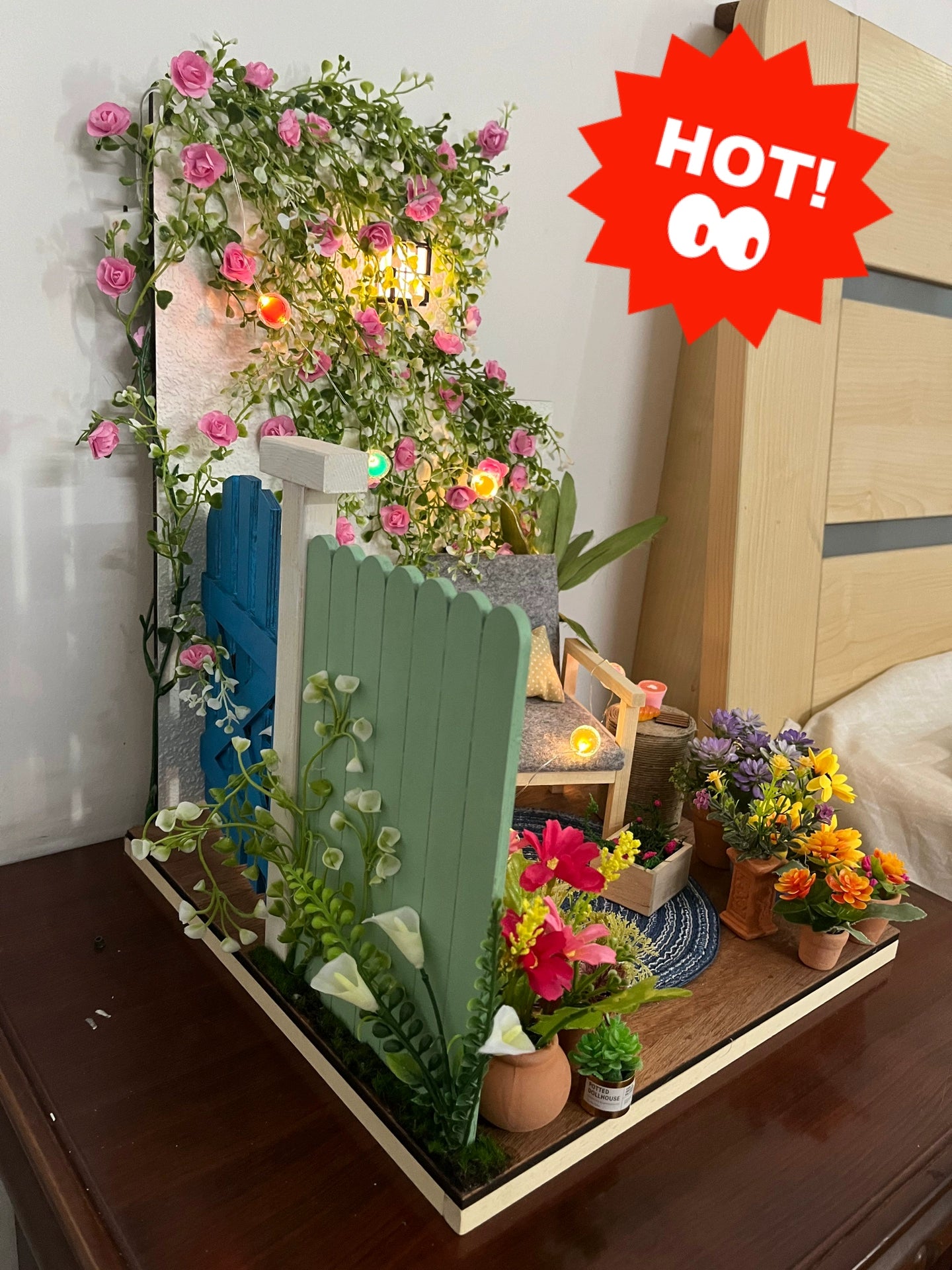 1:6 Scale Garden Photography Scene Miniature Dollhouse