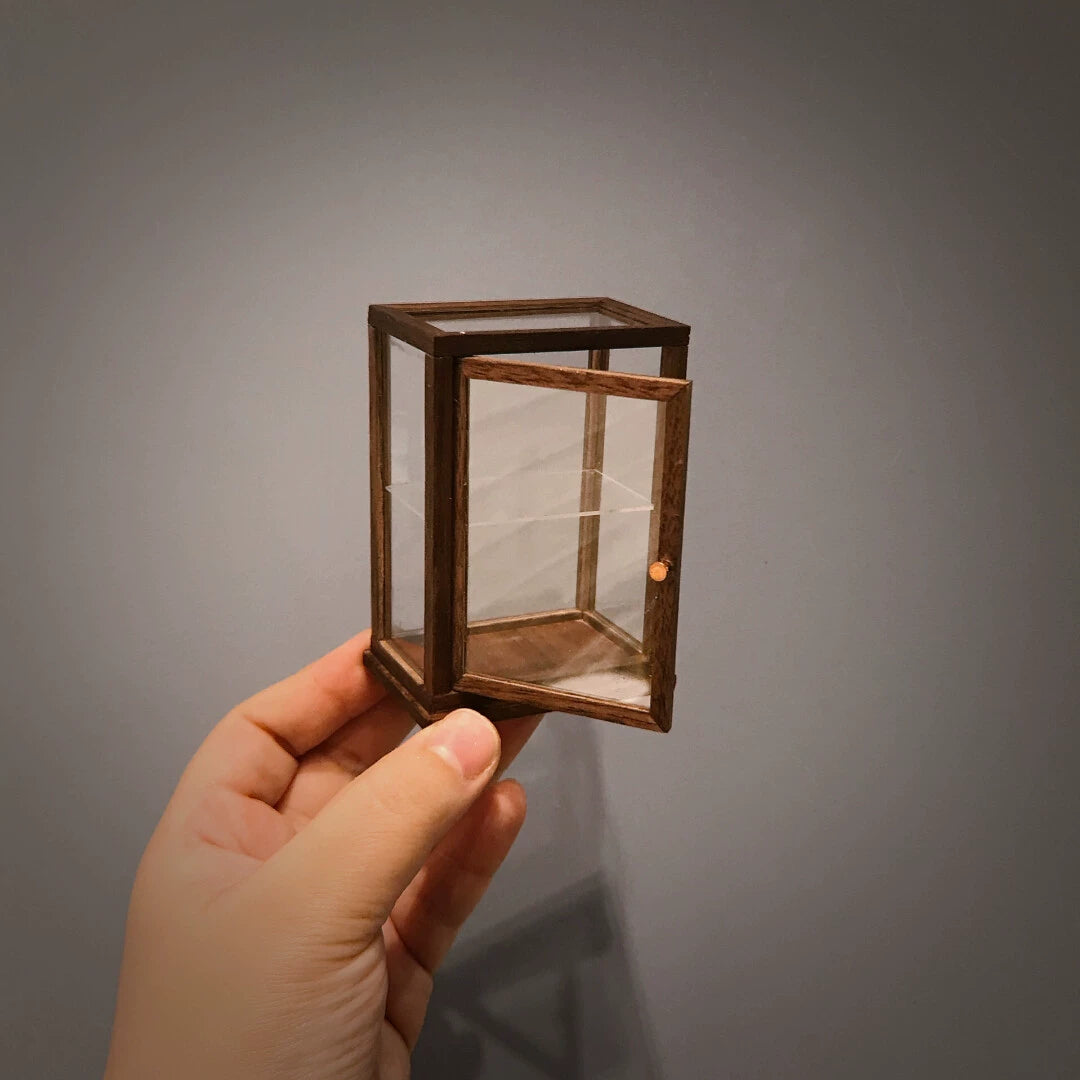 Vitrine en bois miniature à l'échelle 1:12 pour maison de poupée Blythe OB11